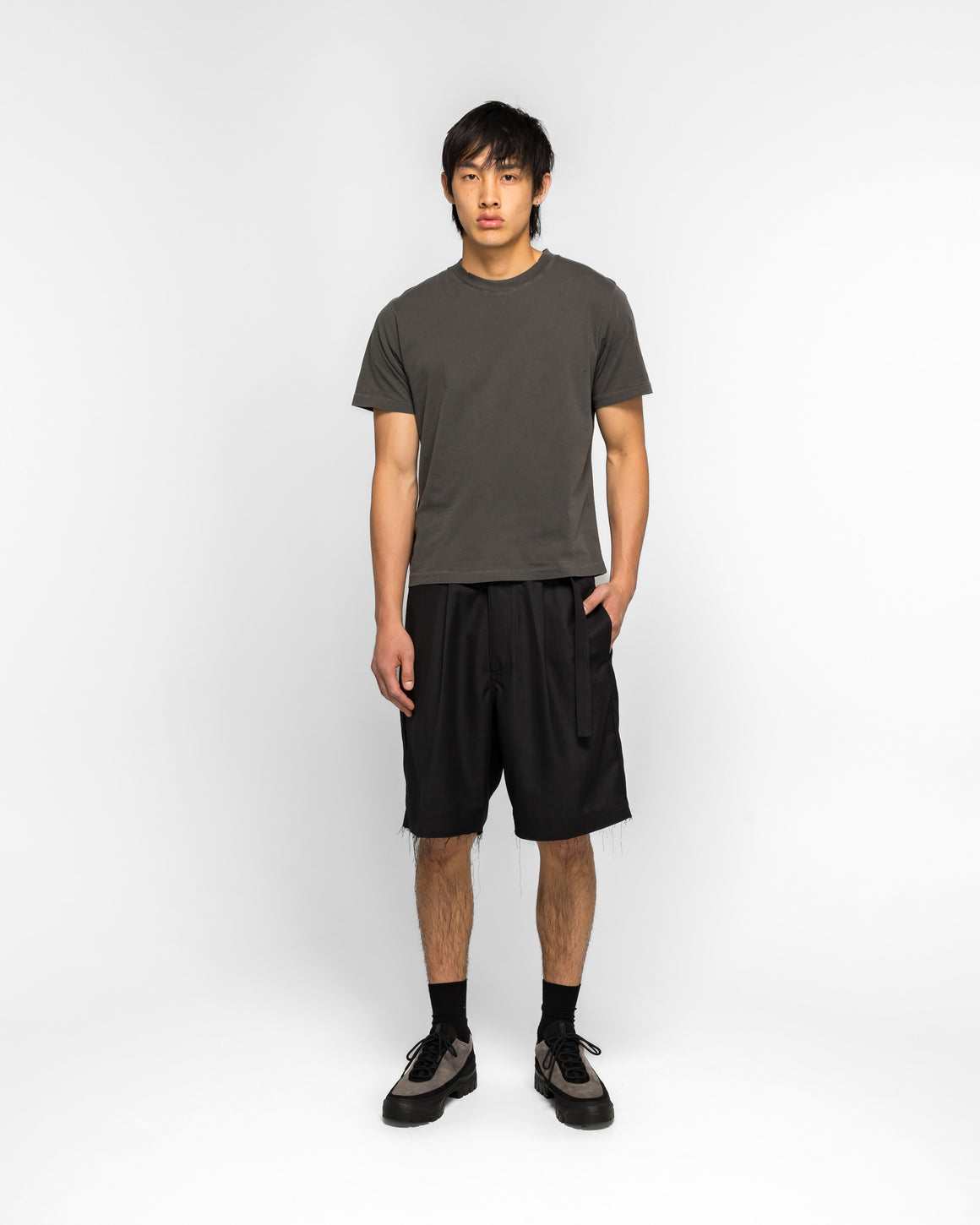 Beach Brains - Cut Short - Black Plaid - UP THERE