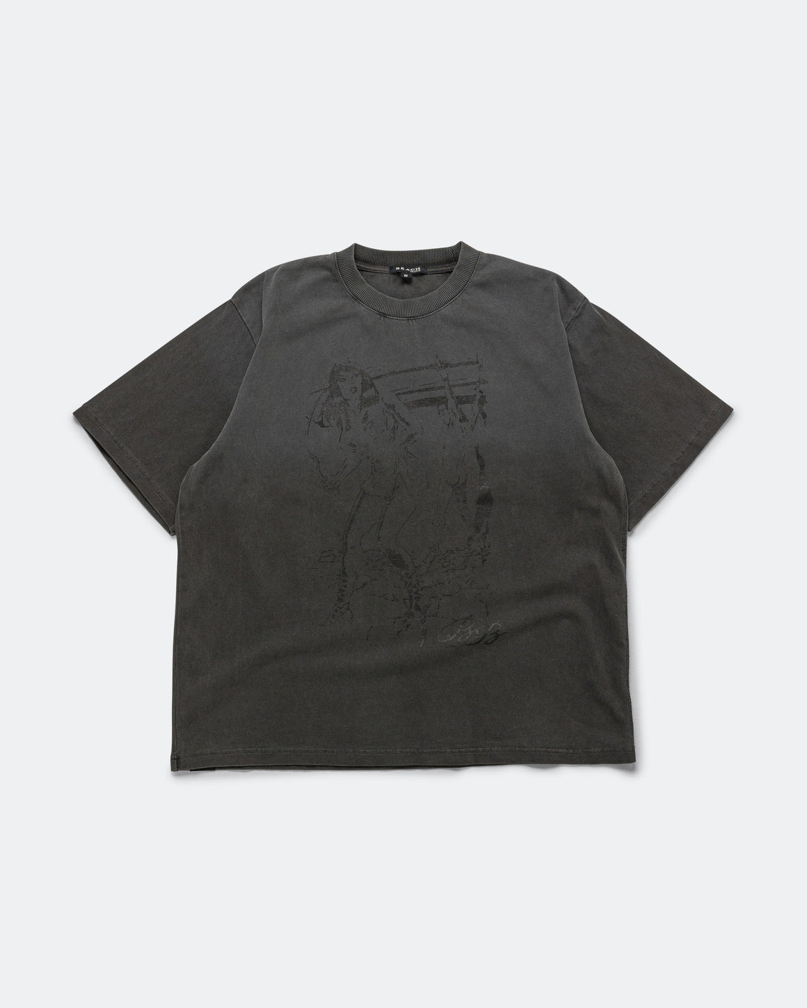 Beach Brains - Dom Tee - Sun Faded Black - UP THERE