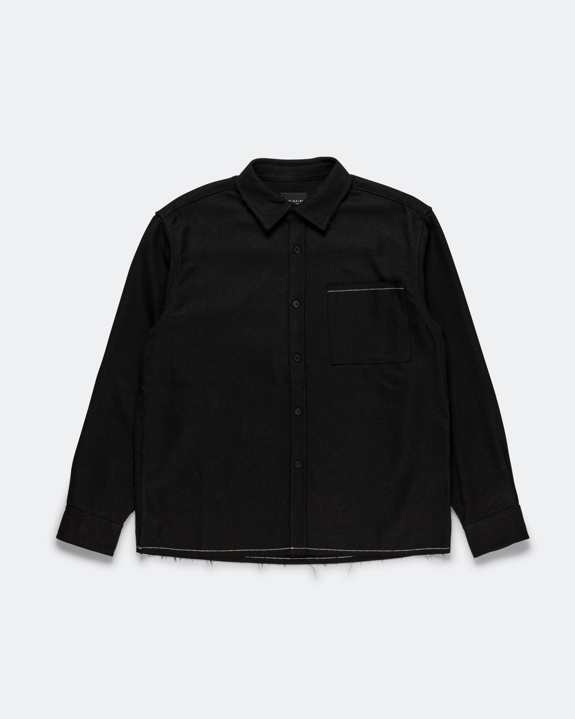 Beach Brains - Hold LS Pocket Shirt - Black/White - UP THERE