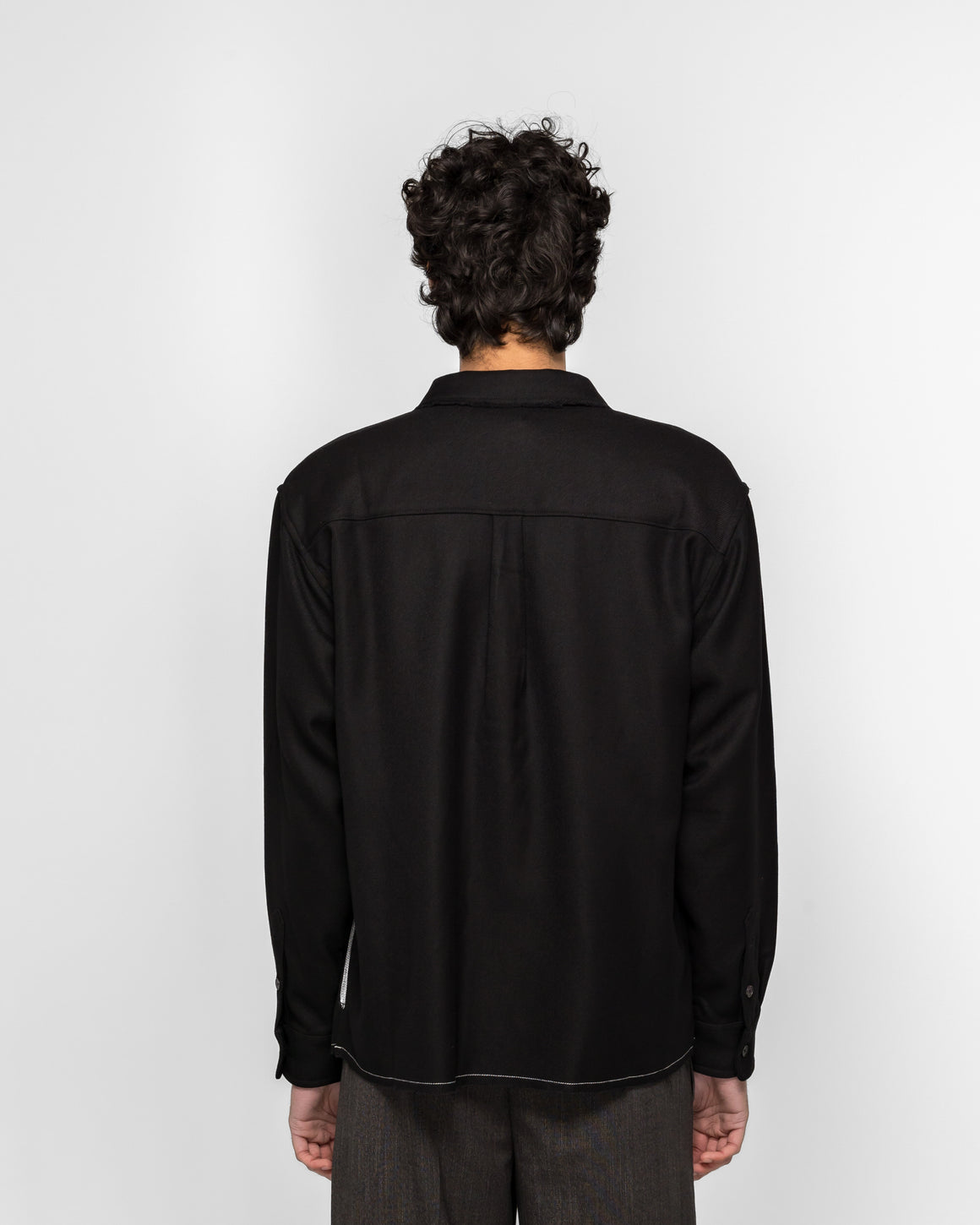 Beach Brains - Hold LS Pocket Shirt - Black/White - UP THERE