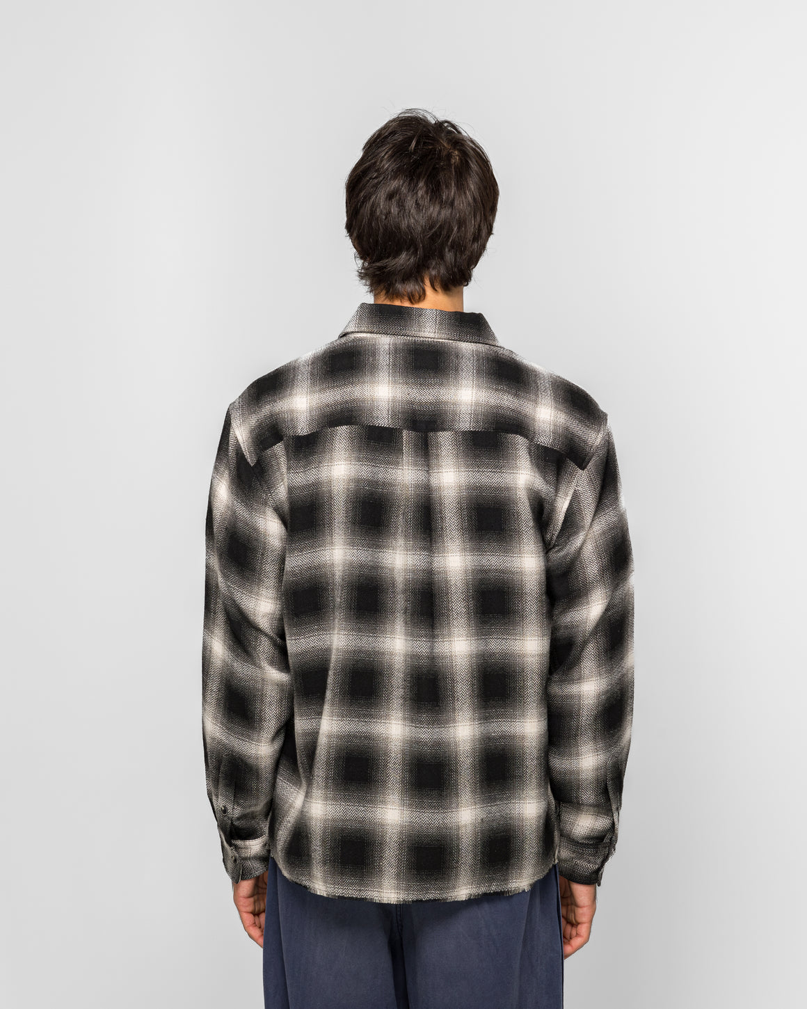 Beach Brains - Hold LS Shirt - Black Plaid - UP THERE