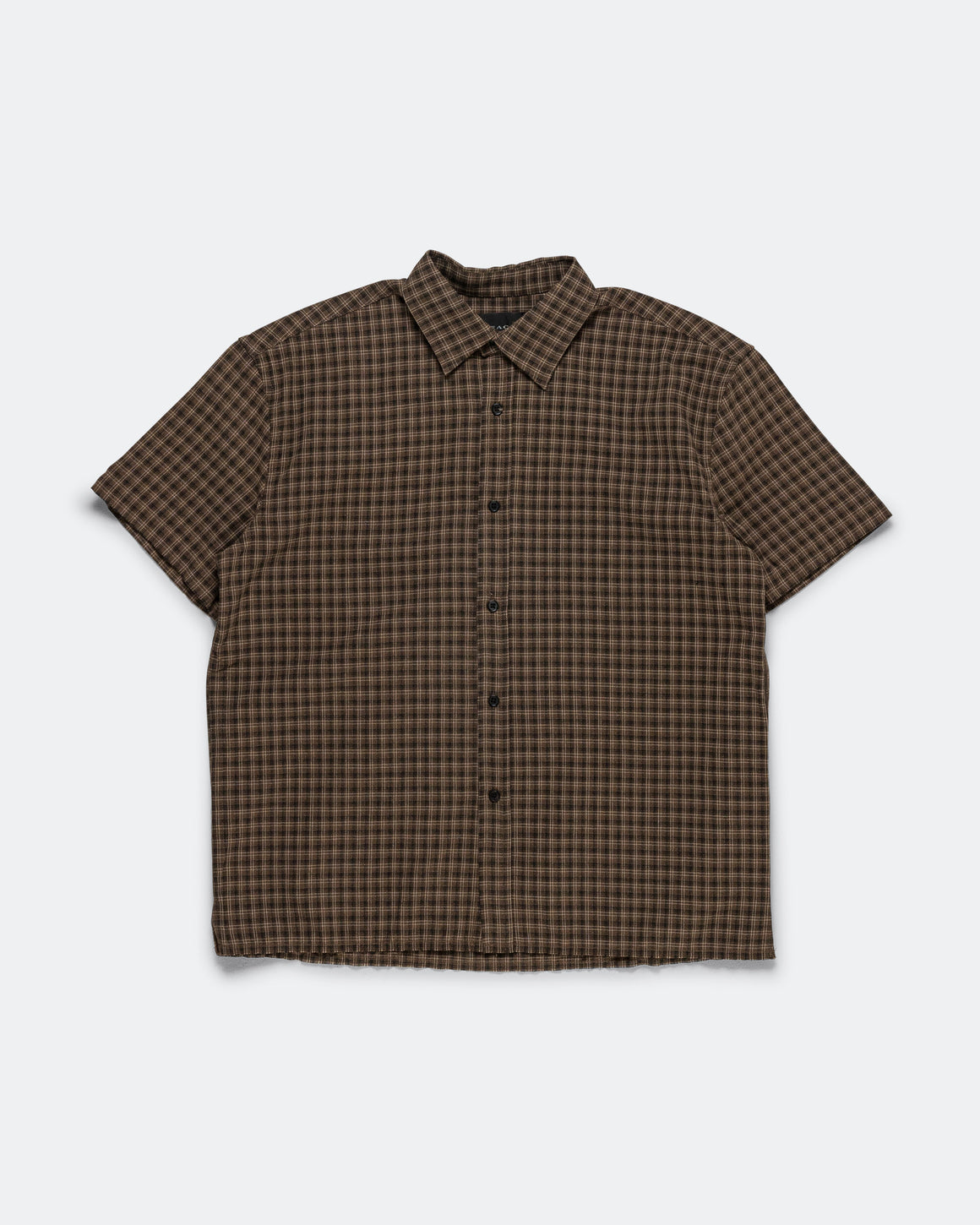 Beach Brains - Hold SS Shirt - Brown Check - UP THERE