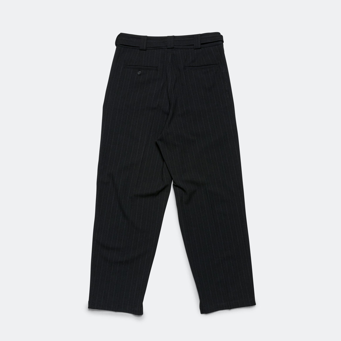 Beach Brains - Pleated Suit Pant - Black Pinstripe - UP THERE