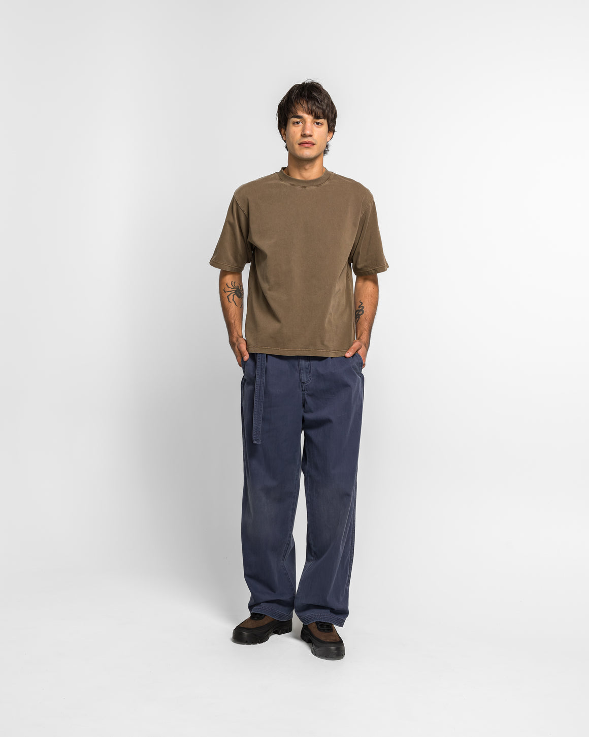 Beach Brains - Pleated Work Pant - Navy - UP THERE