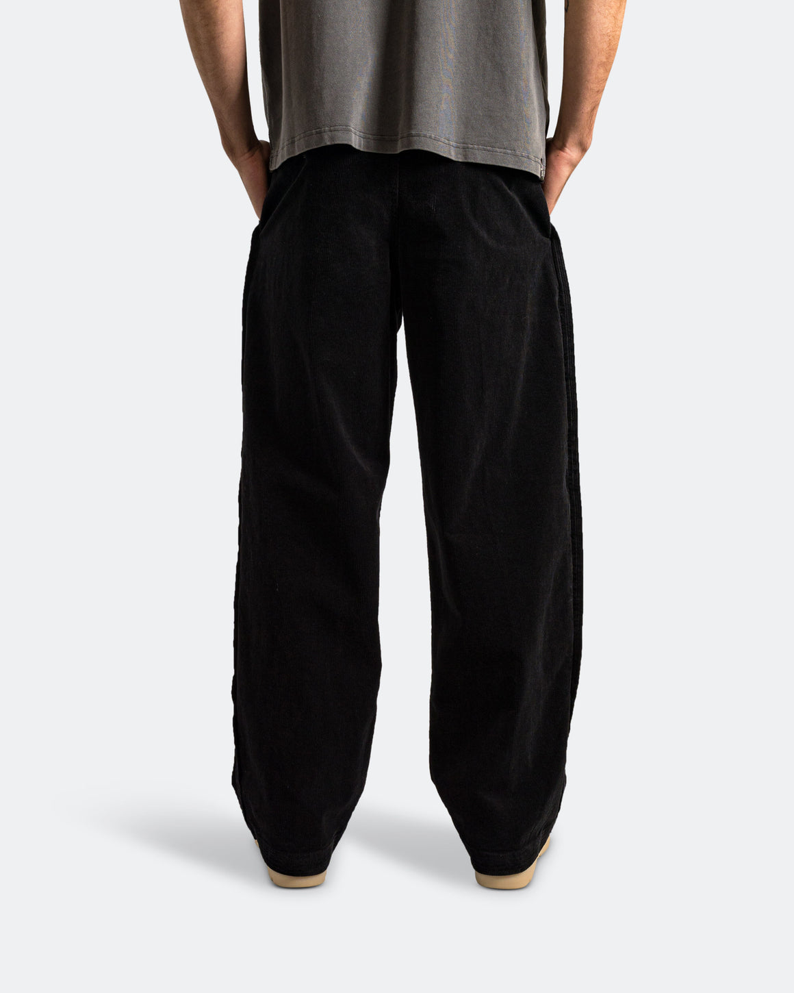 Beach Brains - Pleated Work Pant - Vintage Black - UP THERE