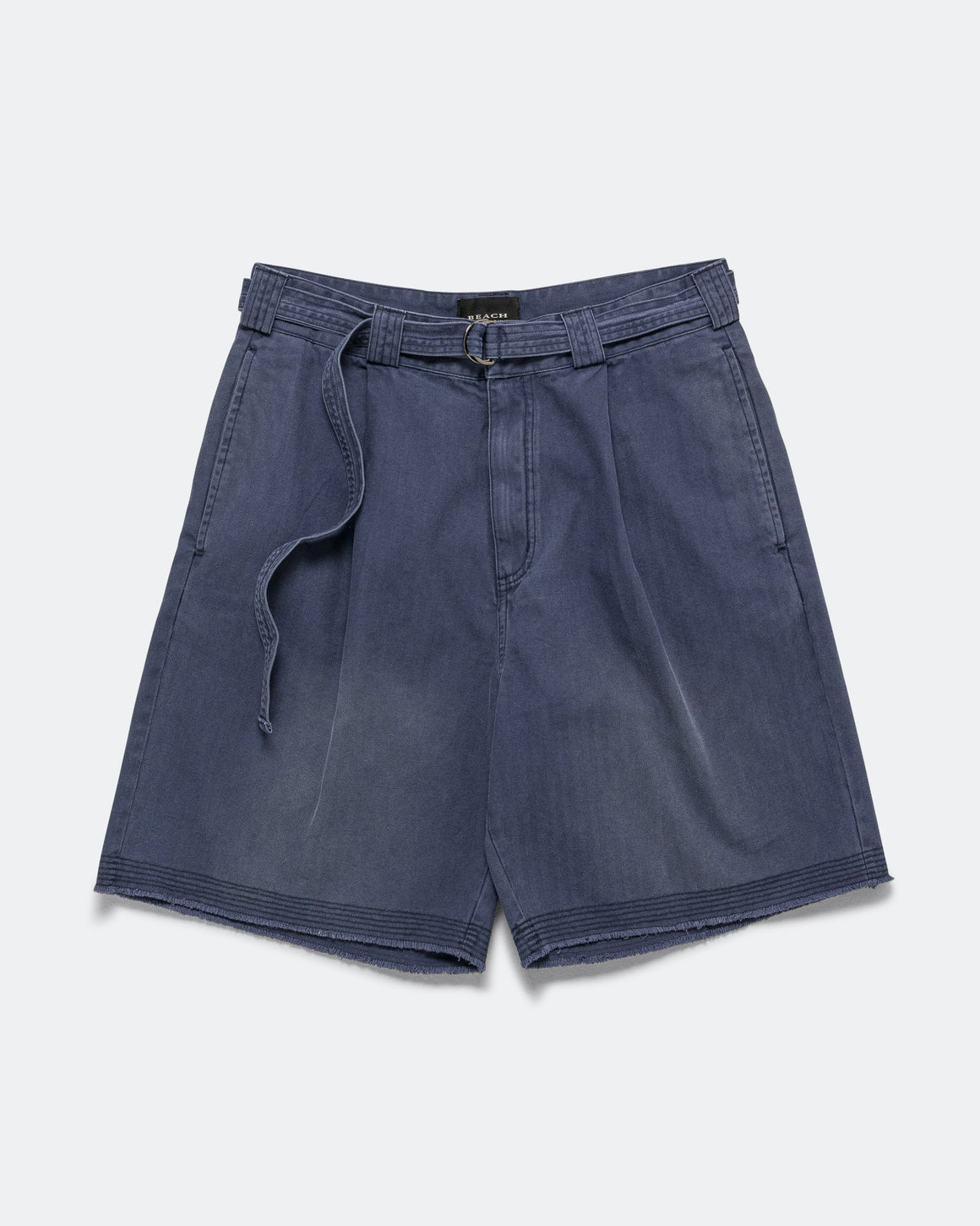 Beach Brains - Pleated Work Short - Navy - UP THERE