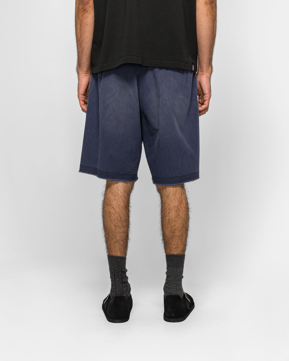 Beach Brains - Pleated Work Short - Navy - UP THERE