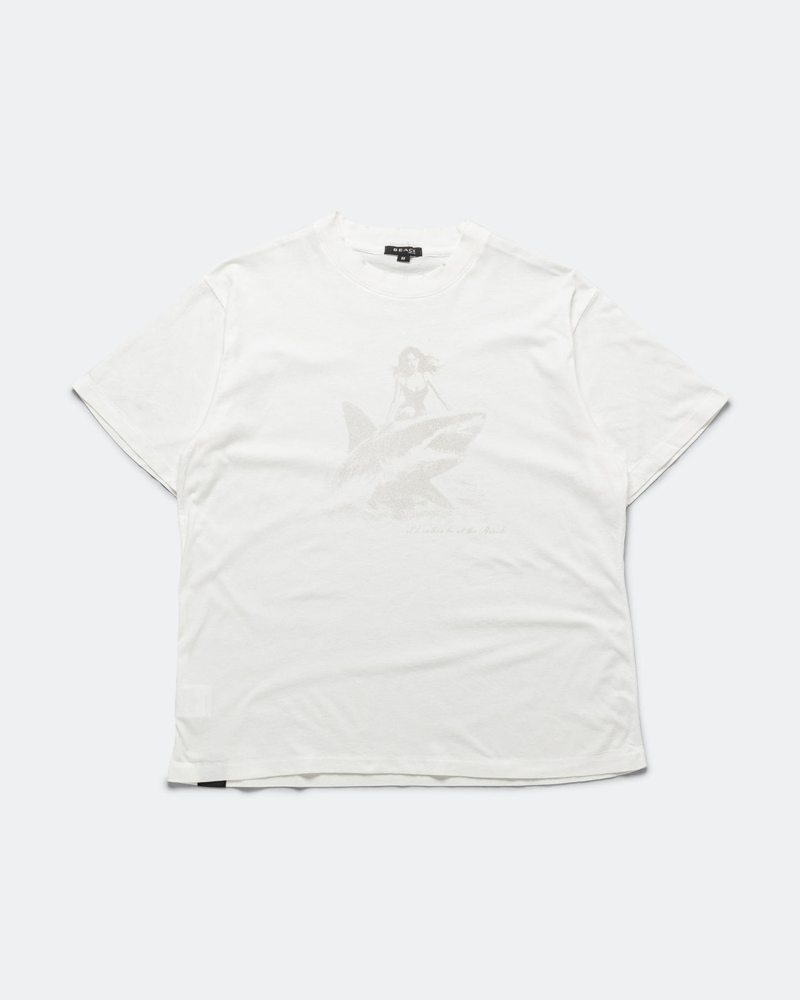 Beach Brains - Shark Tee - Crisp White - UP THERE