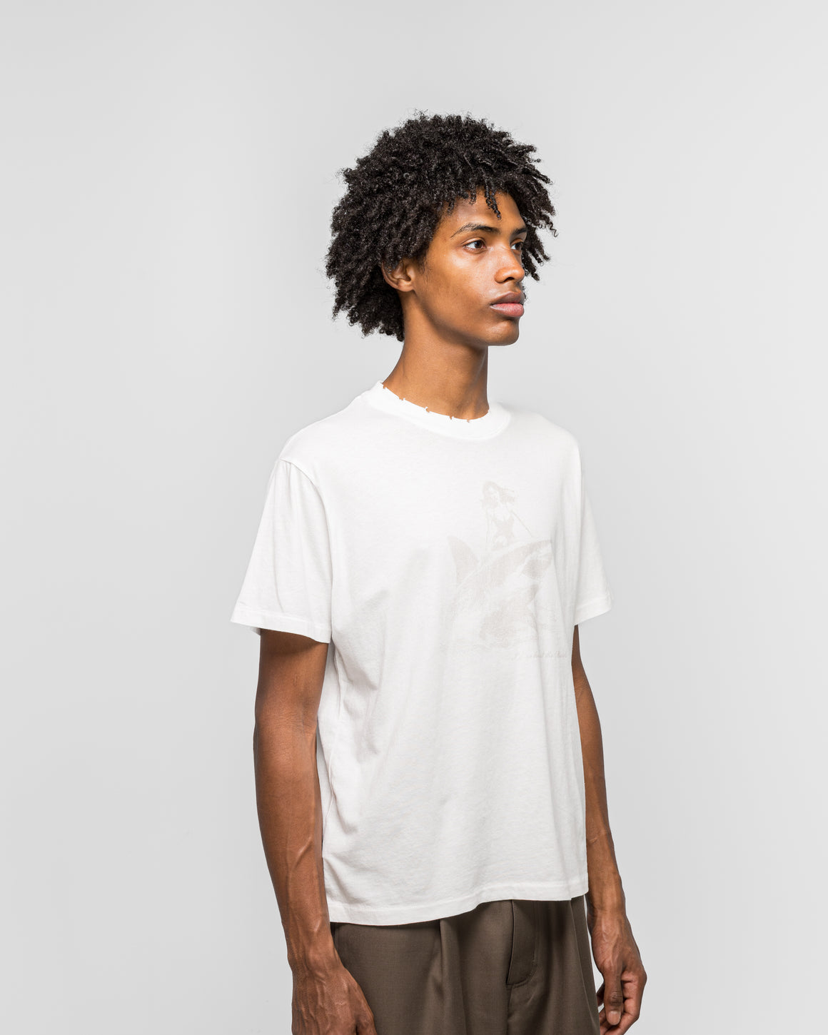 Beach Brains - Shark Tee - Crisp White - UP THERE