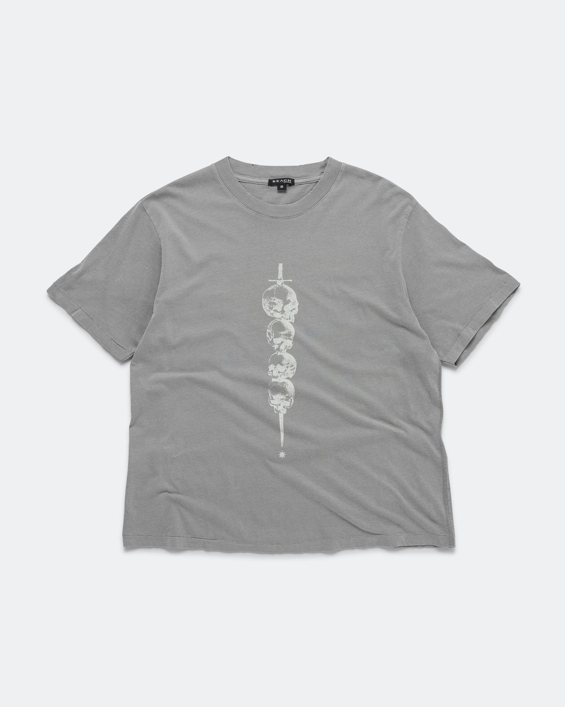 Beach Brains - Skull Tide T-Shirt  - Stone - UP THERE