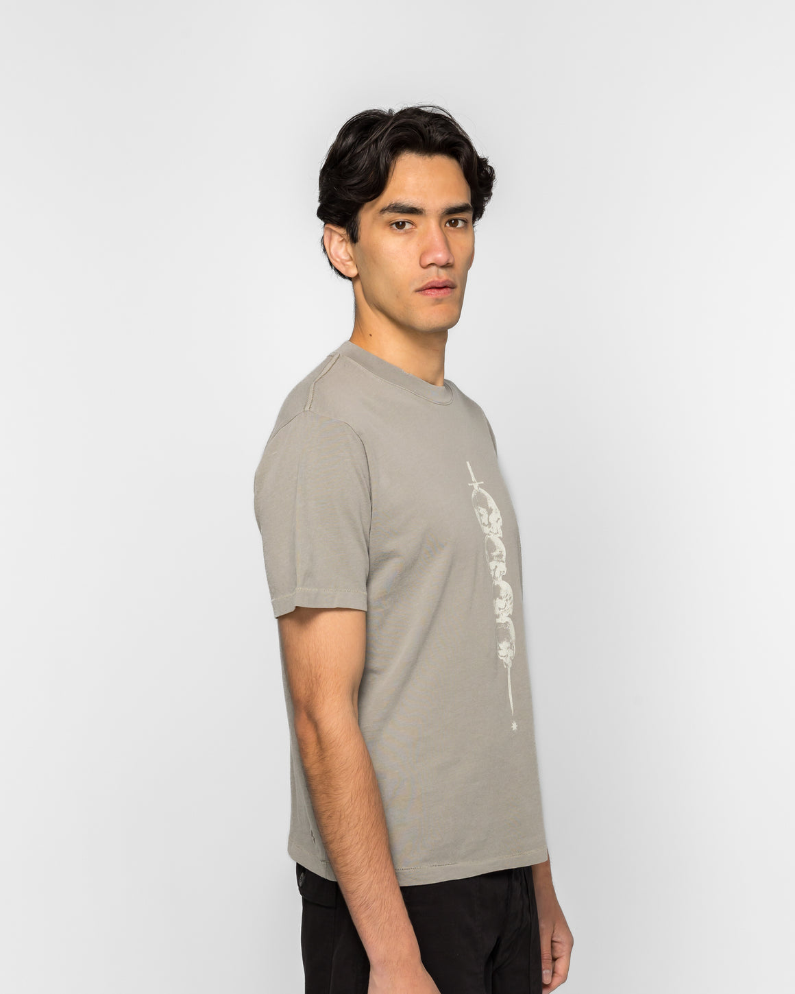 Beach Brains - Skull Tide T-Shirt  - Stone - UP THERE
