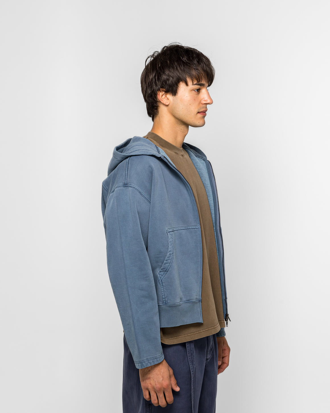 Beach Brains - Tour Zip Hood - Indigo - UP THERE