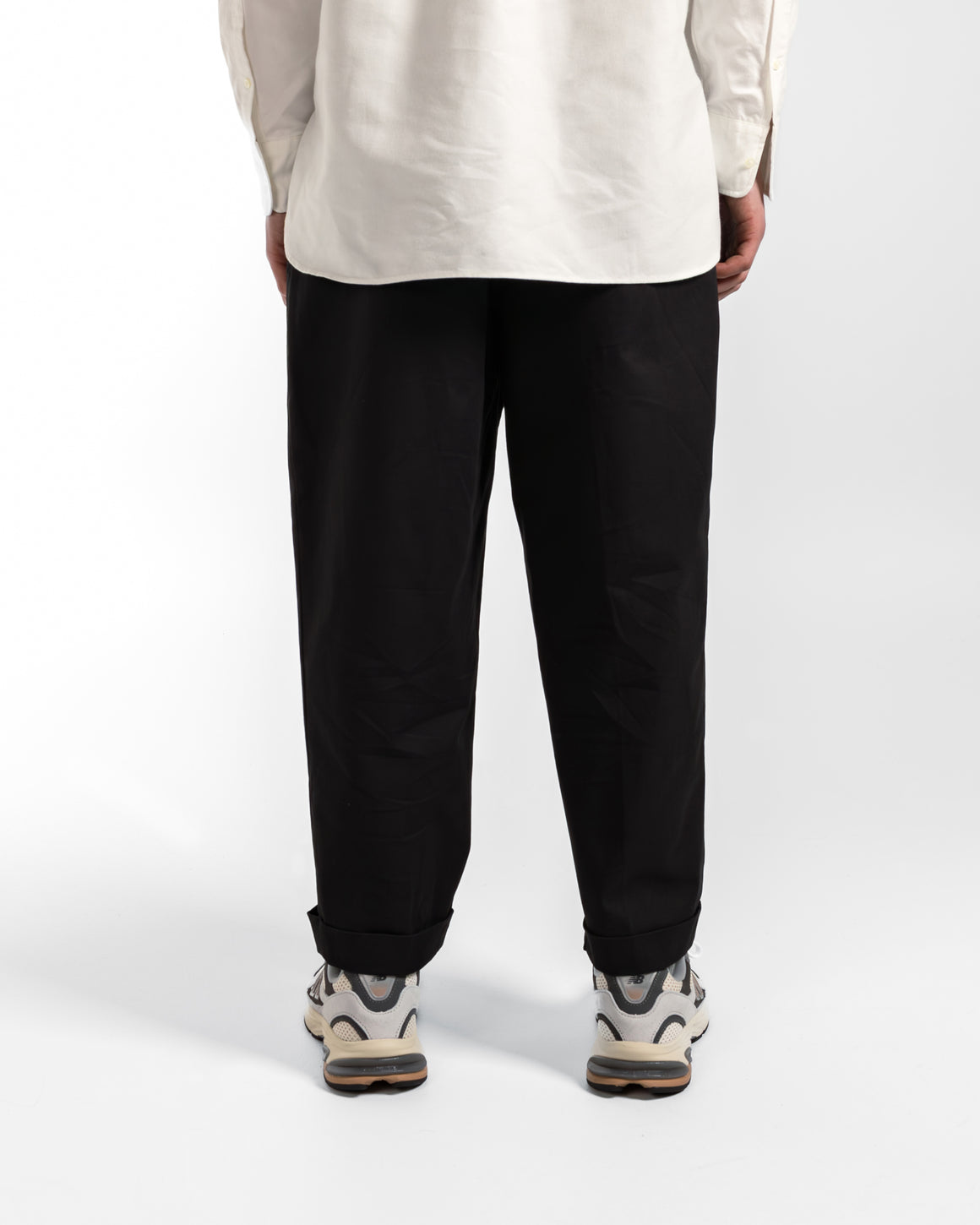 Beams Plus - 2 Pleat Twill Pants - Black - UP THERE