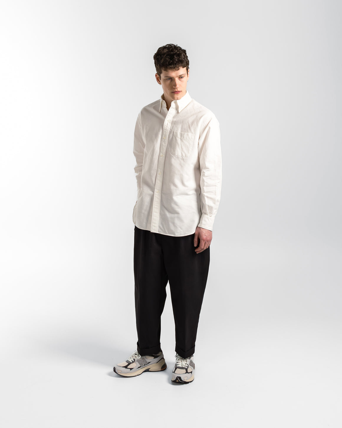 Beams Plus - 2 Pleat Twill Pants - Black - UP THERE