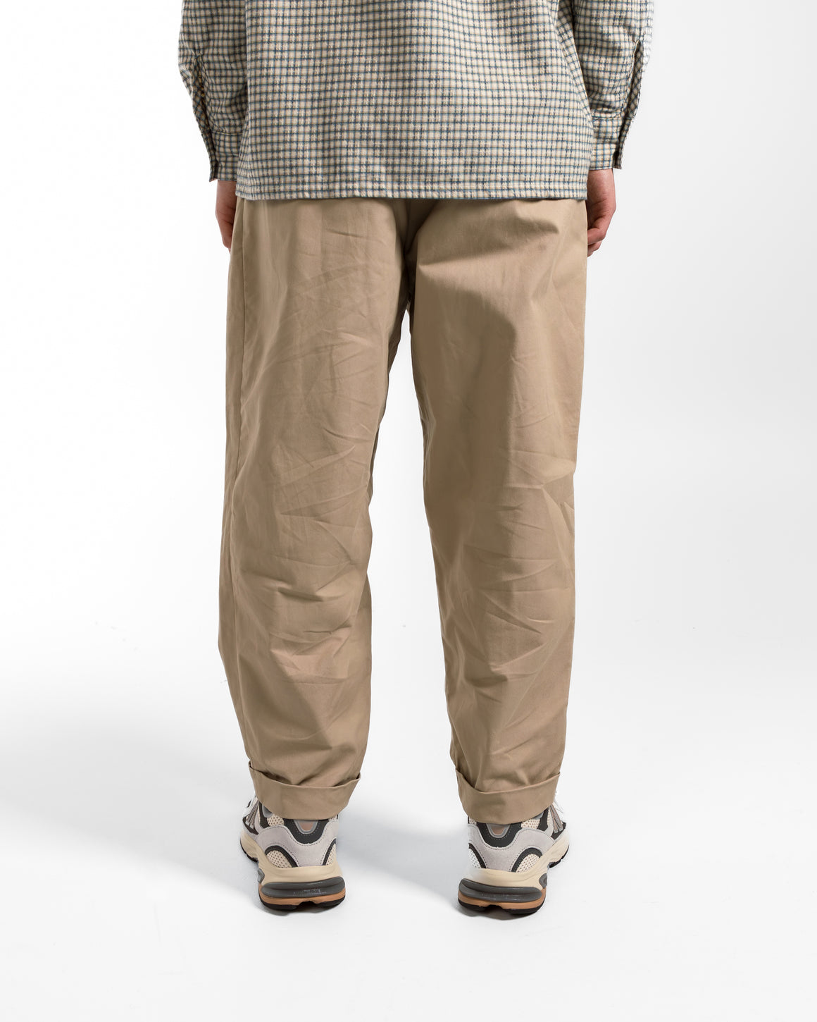 Beams Plus - 2 Pleat Twill Pants - Khaki - UP THERE