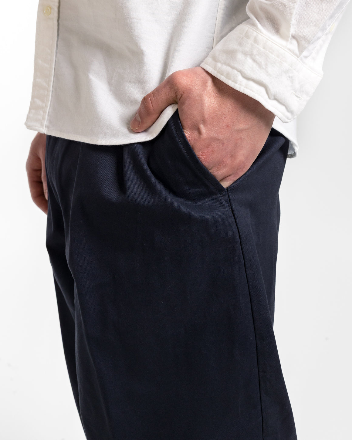 Beams Plus - 2 Pleat Twill Pants - Navy - UP THERE
