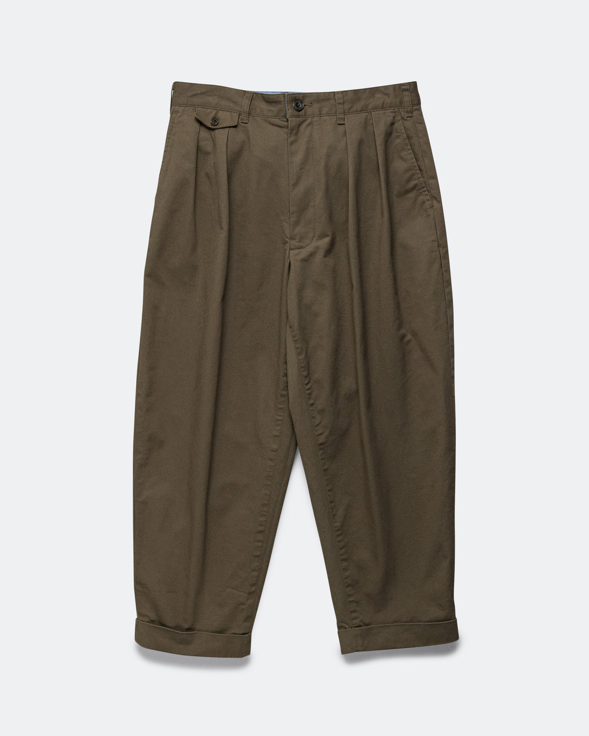 Beams Plus - 2 Pleat Twill Pants - Olive - UP THERE