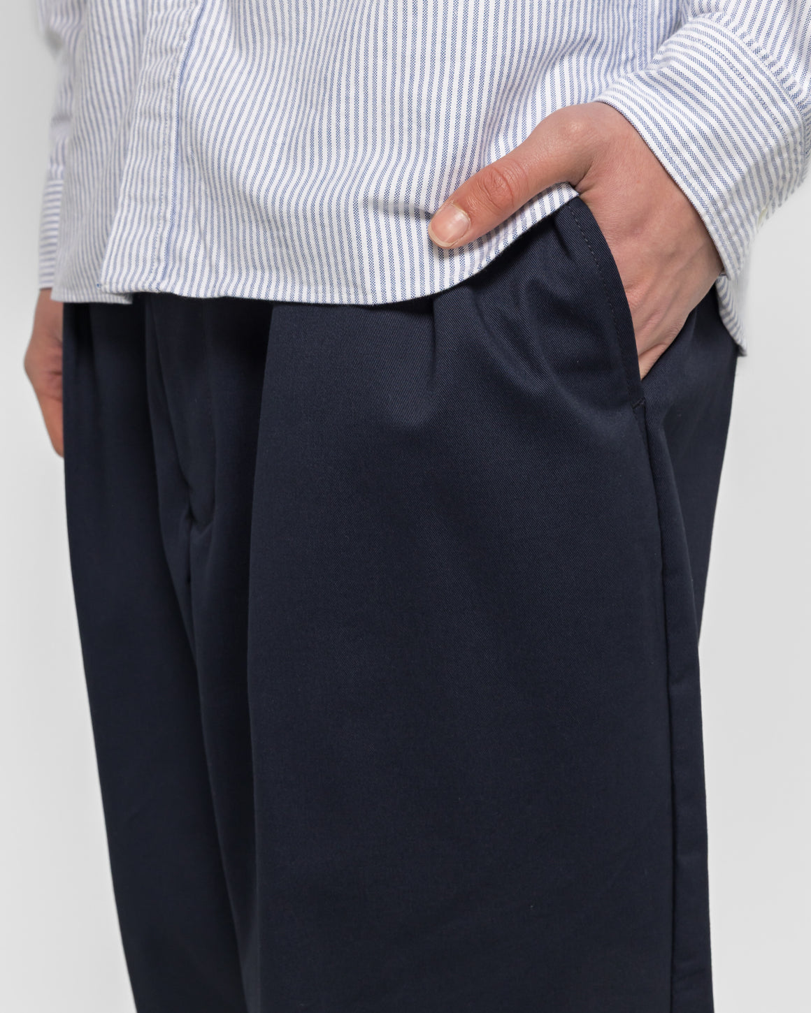 Beams Plus - 2 Pleats Tapered Twill - Navy - UP THERE