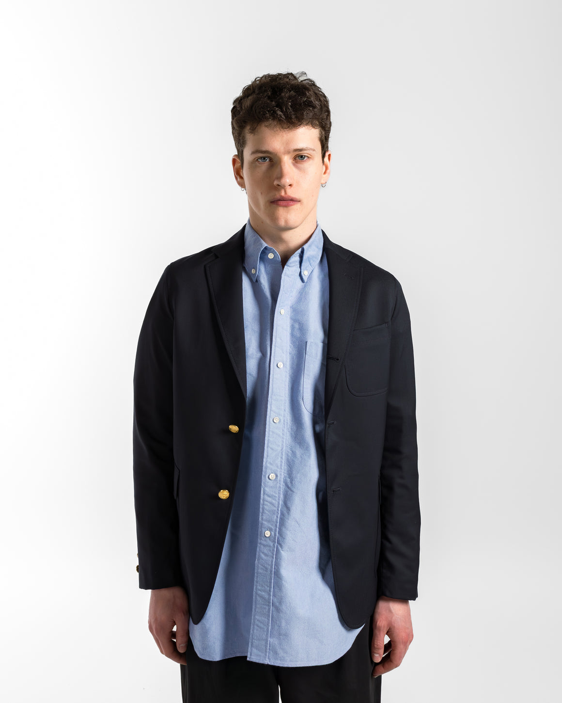 Beams Plus - 3B Blazer Combat Wool - Navy - UP THERE