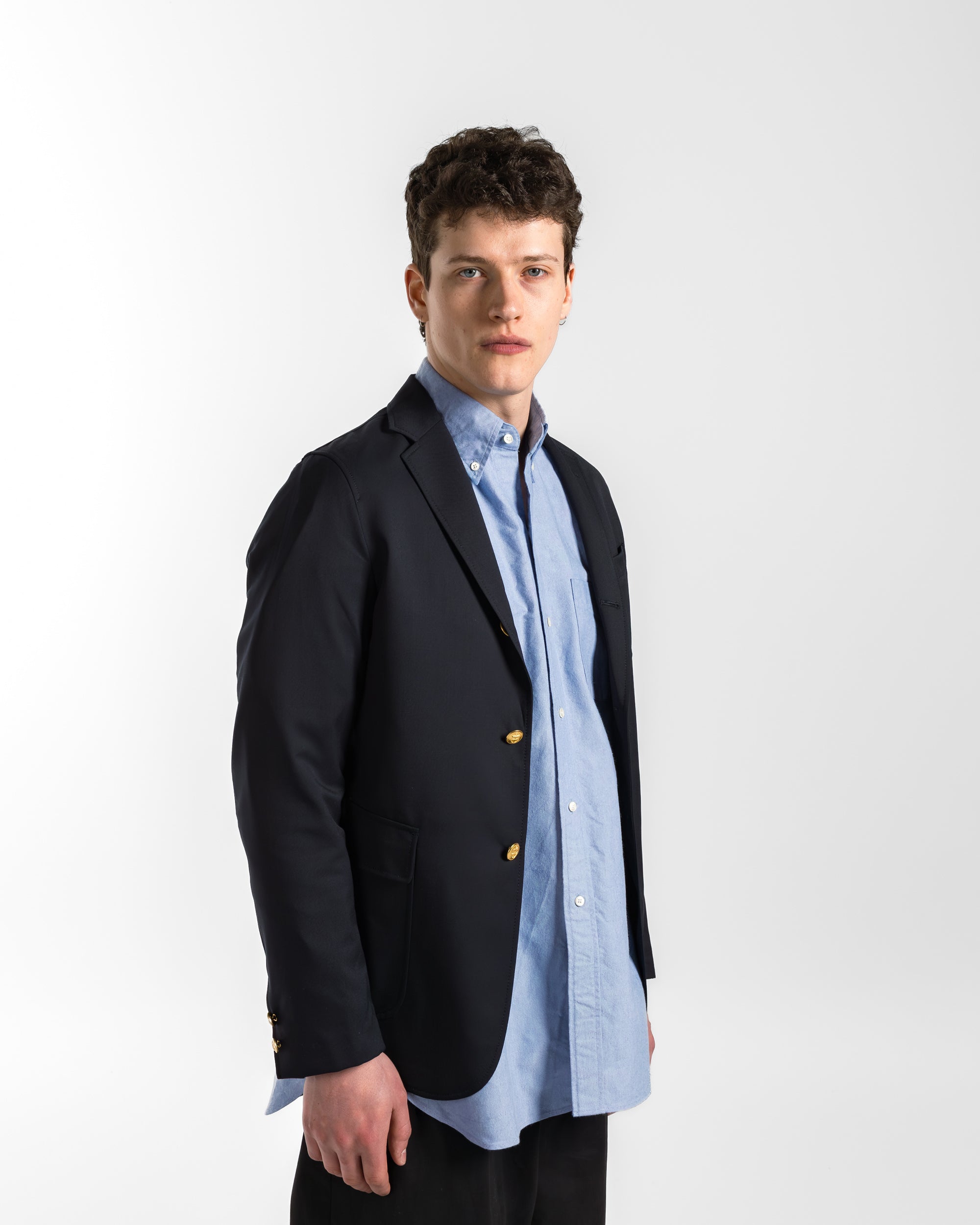 Beams Plus - 3B Blazer Combat Wool - Navy | UP THERE