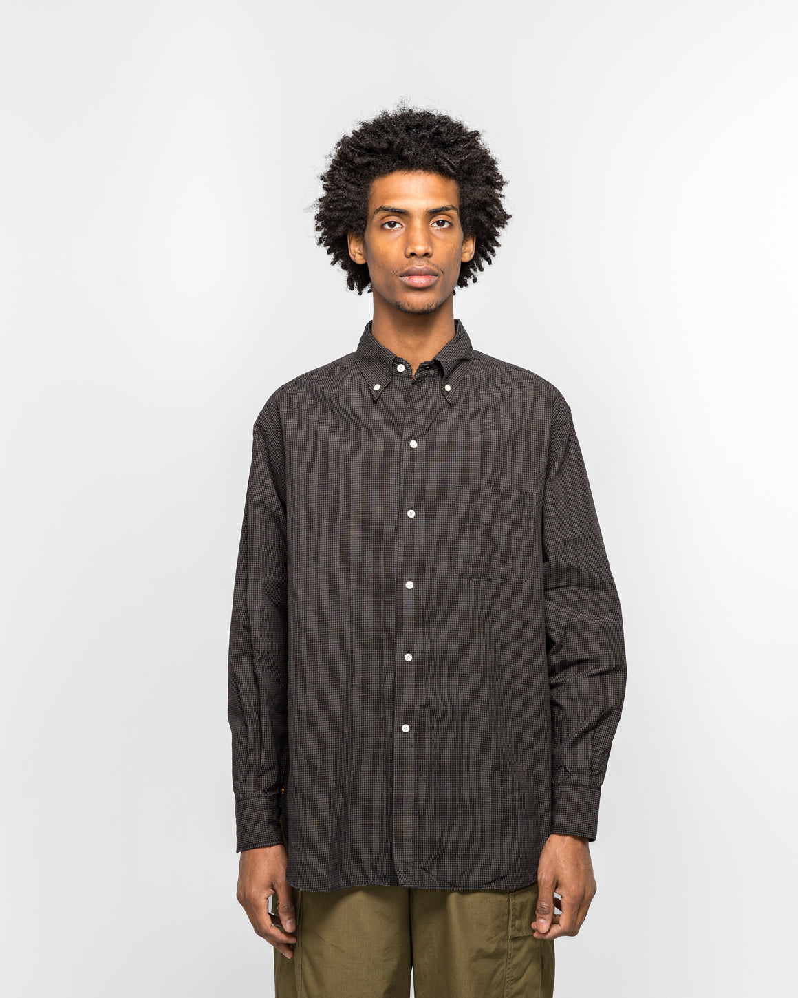 Beams Plus - B.D. Graph Plaid - Black - UP THERE