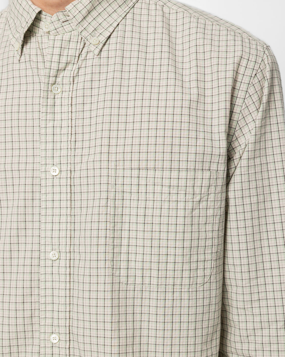 Beams Plus - B.D. Mini Plaid - Green - UP THERE