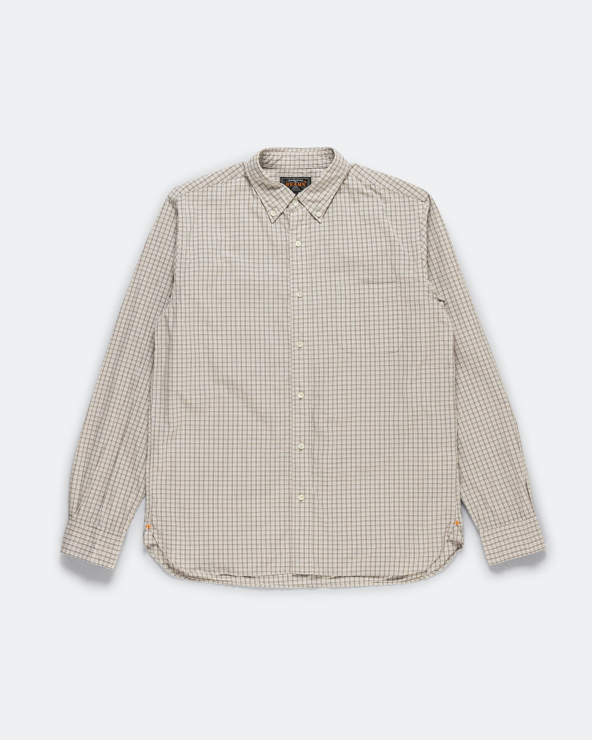 Beams Plus - B.D. Mini Plaid - Grey - UP THERE