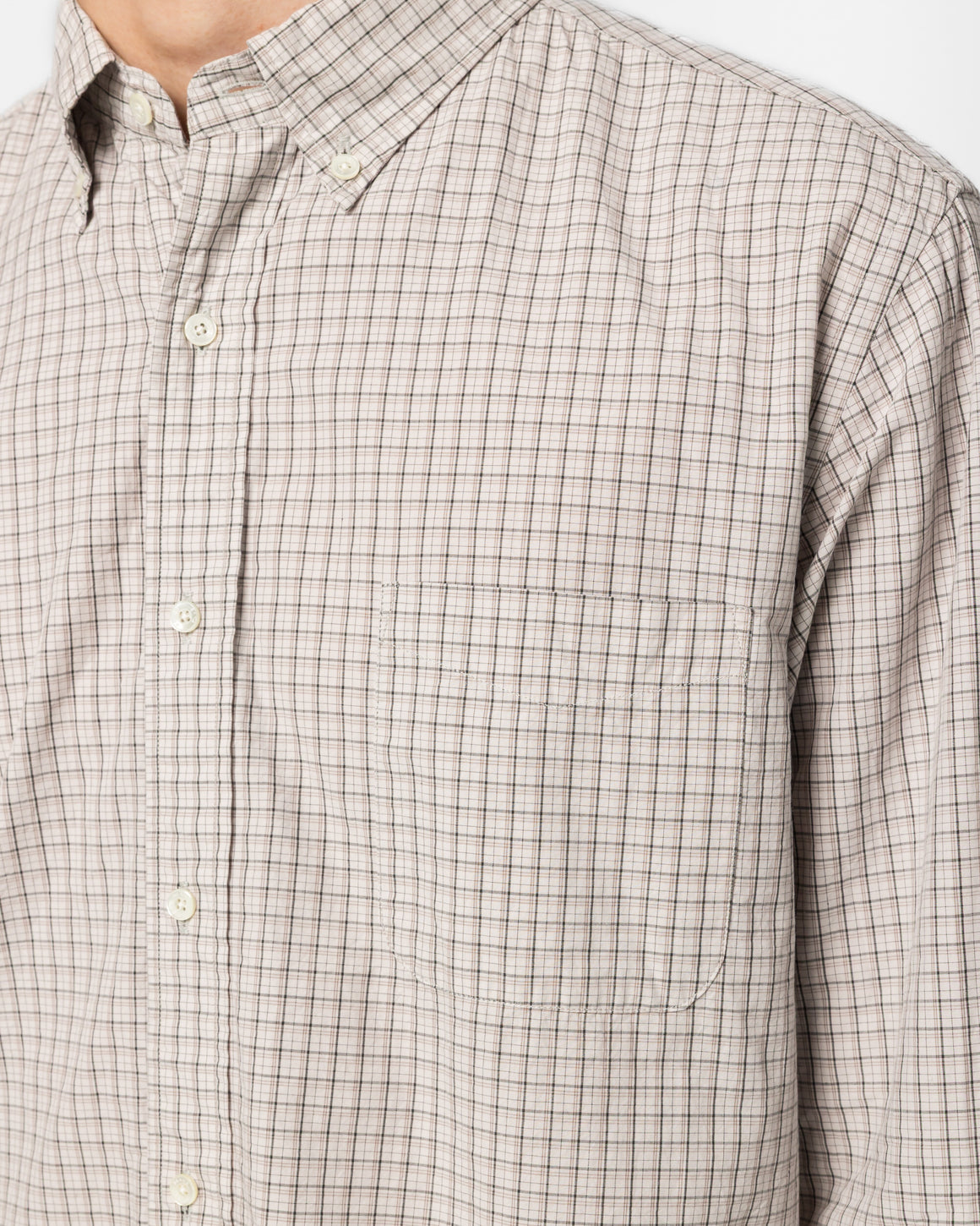 Beams Plus - B.D. Mini Plaid - Grey - UP THERE