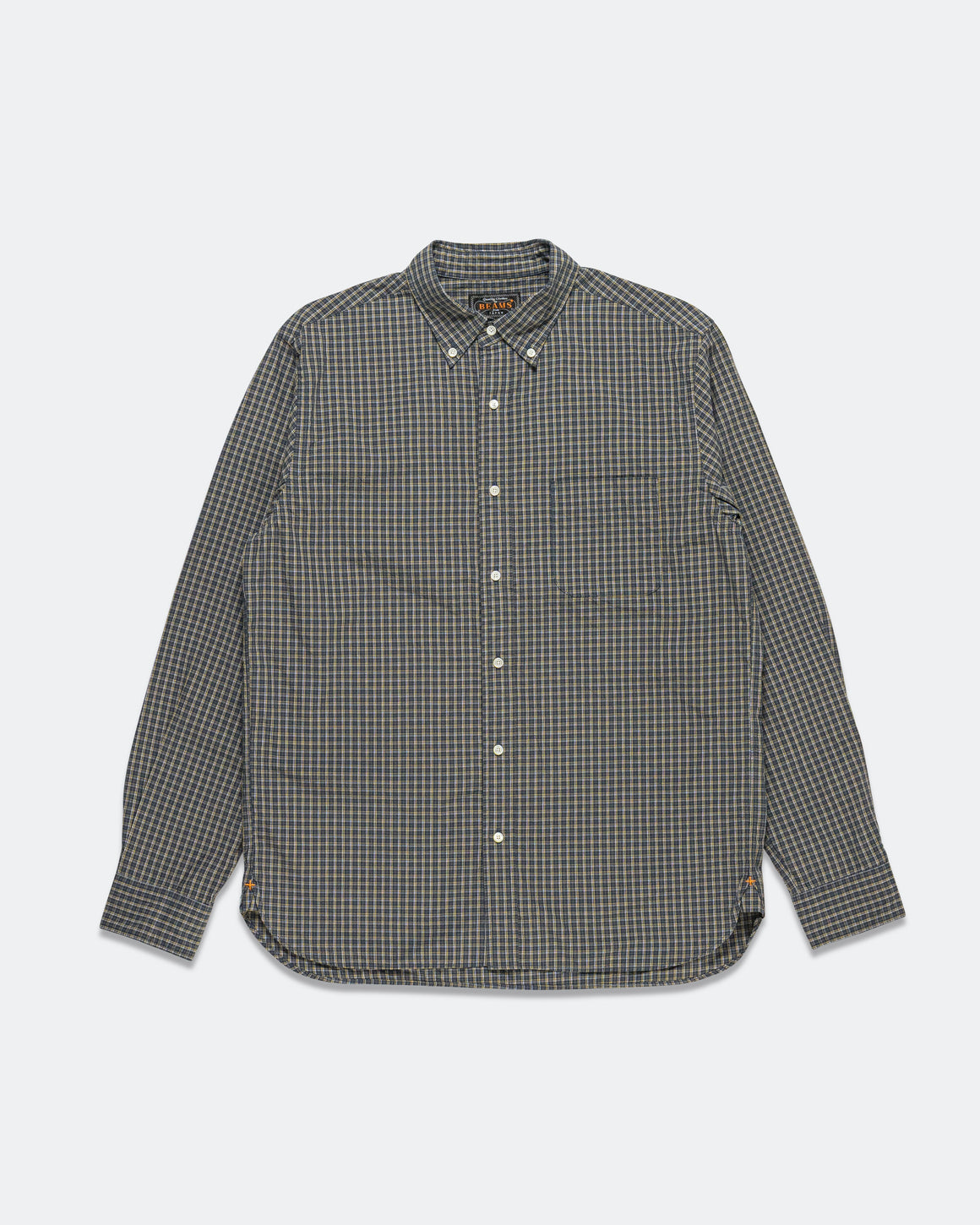 Beams Plus - B.D. Mini Plaid - Navy - UP THERE