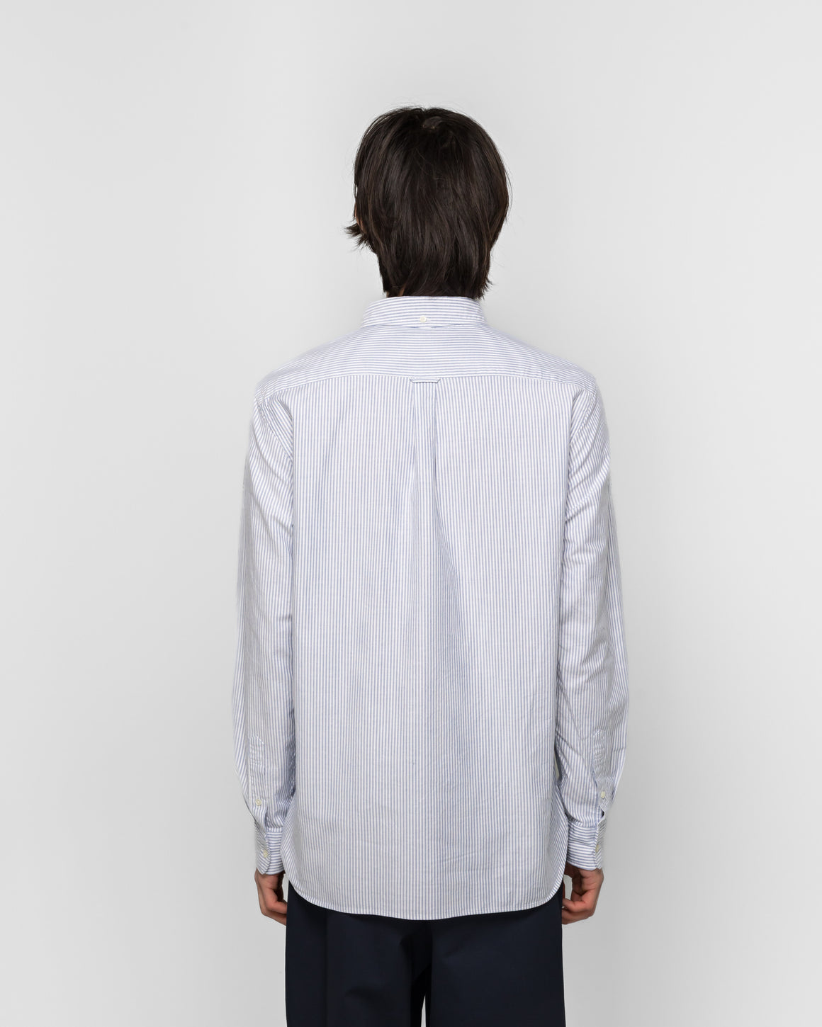 Beams Plus - B.D. Oxford Candy Stripe - Blue - UP THERE