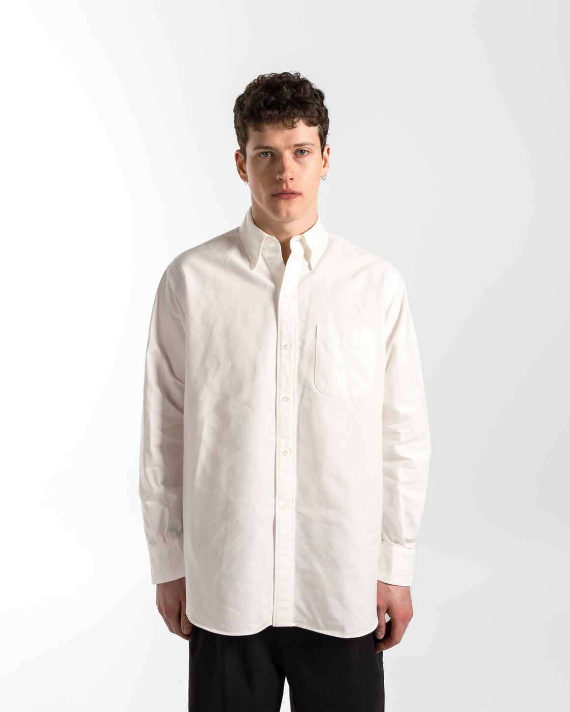 Beams Plus - B.D. American Oxford Classic Fit Shirt - White - UP THERE