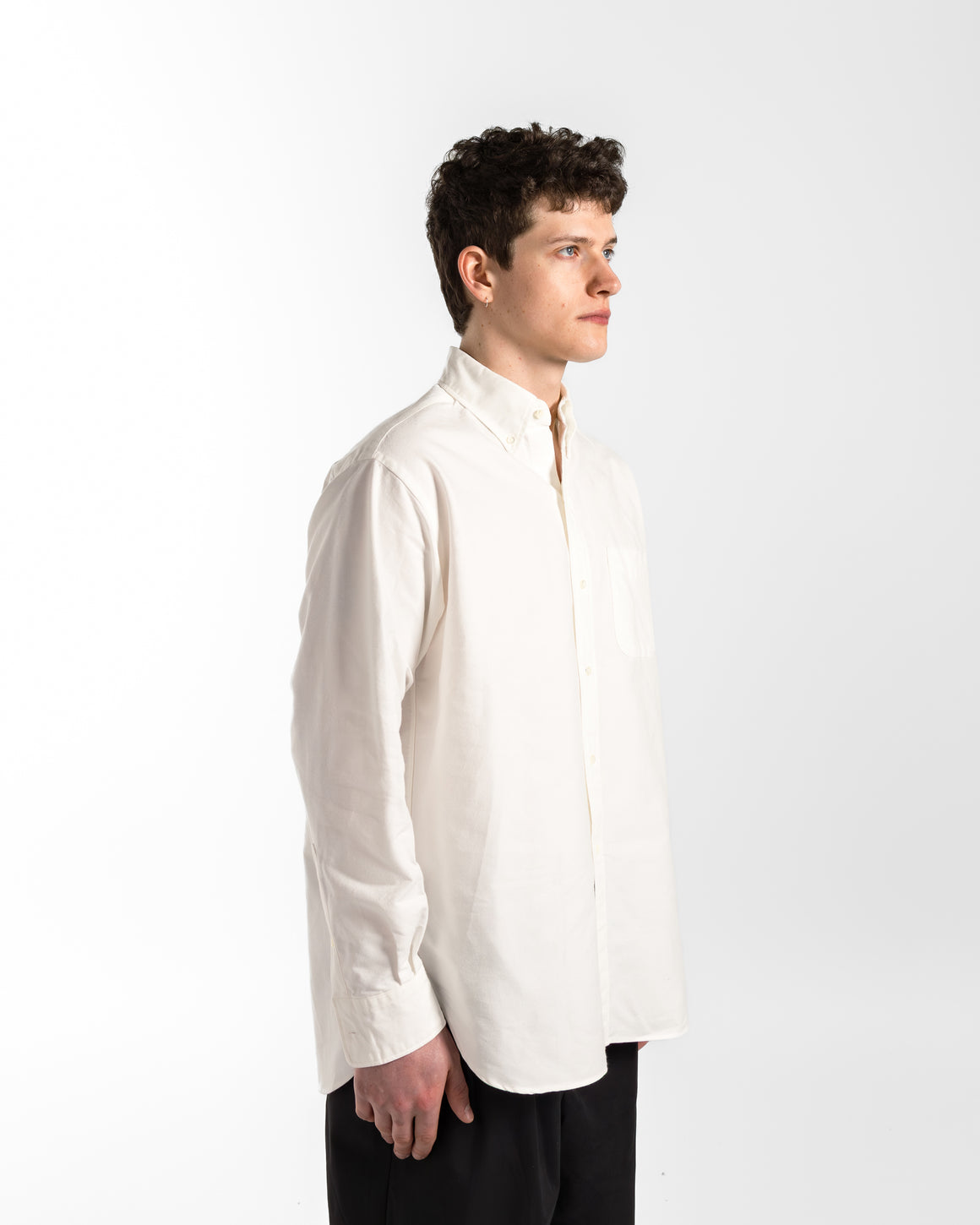 Beams Plus - B.D. American Oxford Classic Fit Shirt - White - UP THERE