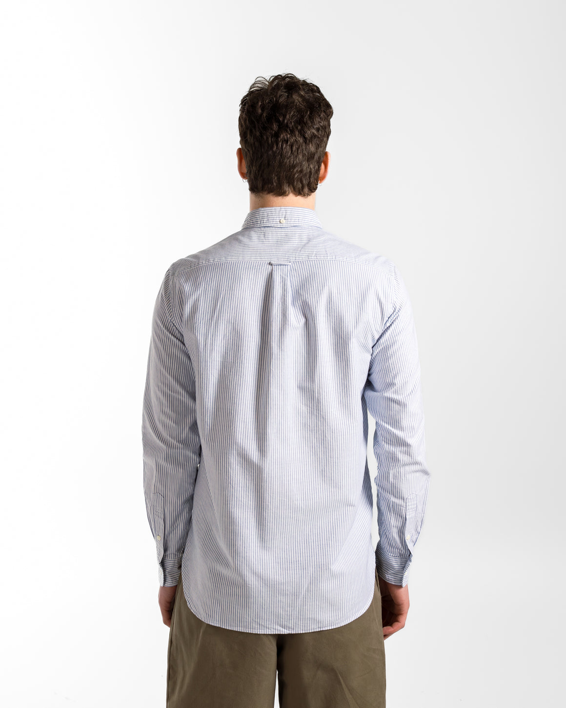 Beams Plus - B.D. Oxford Candy Stripe Shirt - Blue - UP THERE