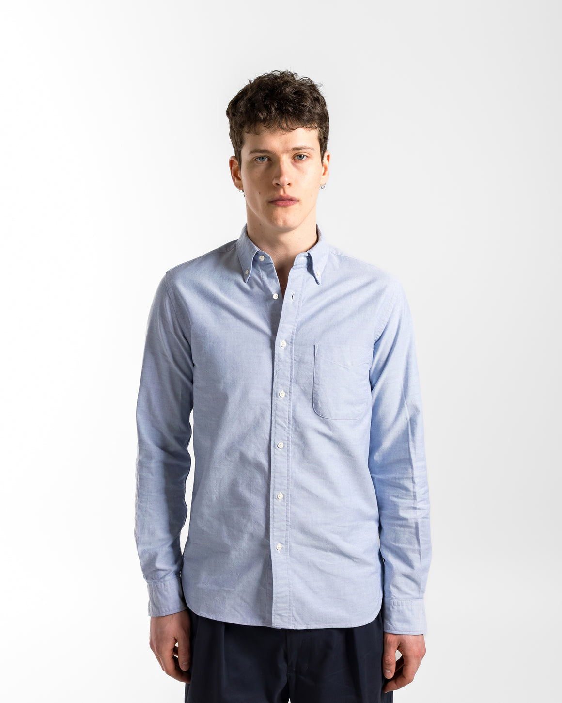 Beams Plus - B.D. Oxford Shirt - Blue - UP THERE