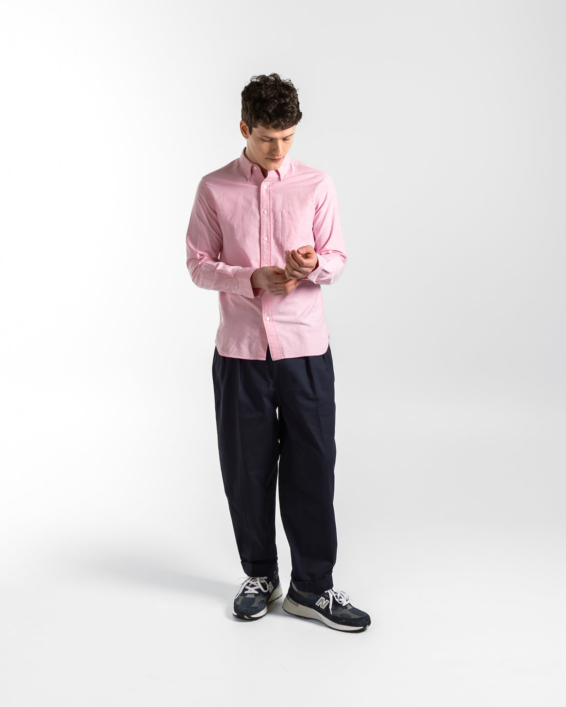 Beams Plus - B.D. Oxford Shirt - Pink - UP THERE