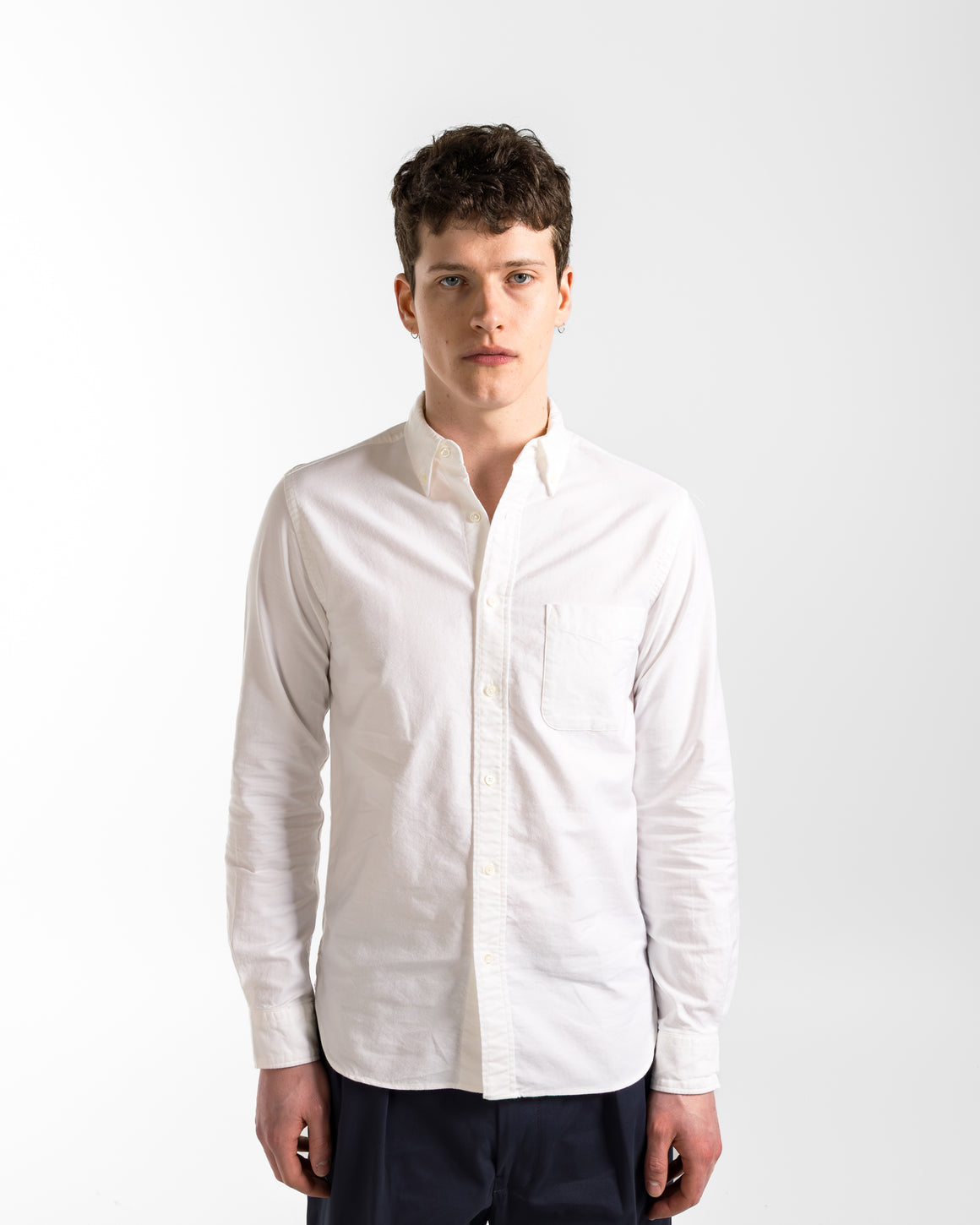 Beams Plus - B.D. Oxford Shirt - White - UP THERE