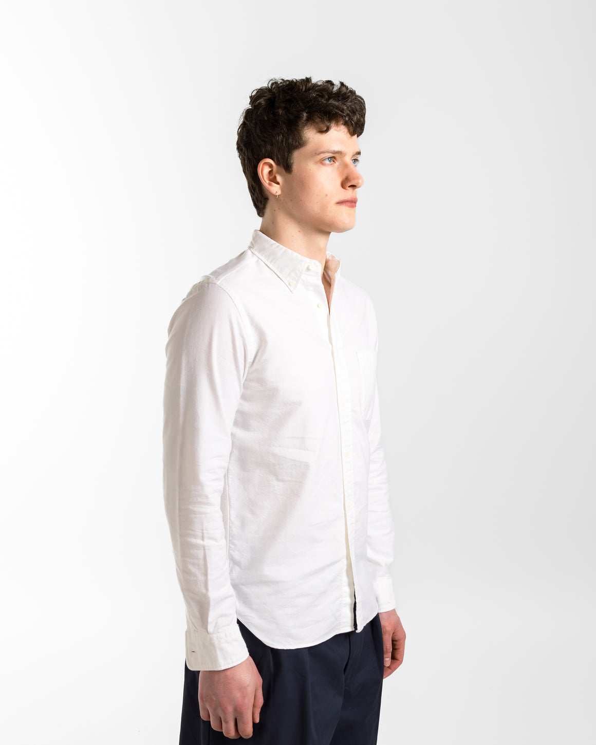 Beams Plus - B.D. Oxford Shirt - White - UP THERE