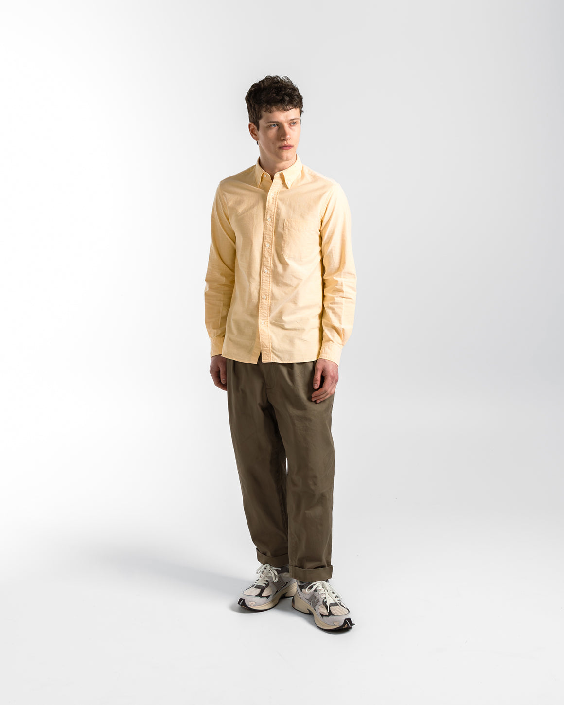 Beams Plus - B.D. Oxford Shirt - Yellow - UP THERE