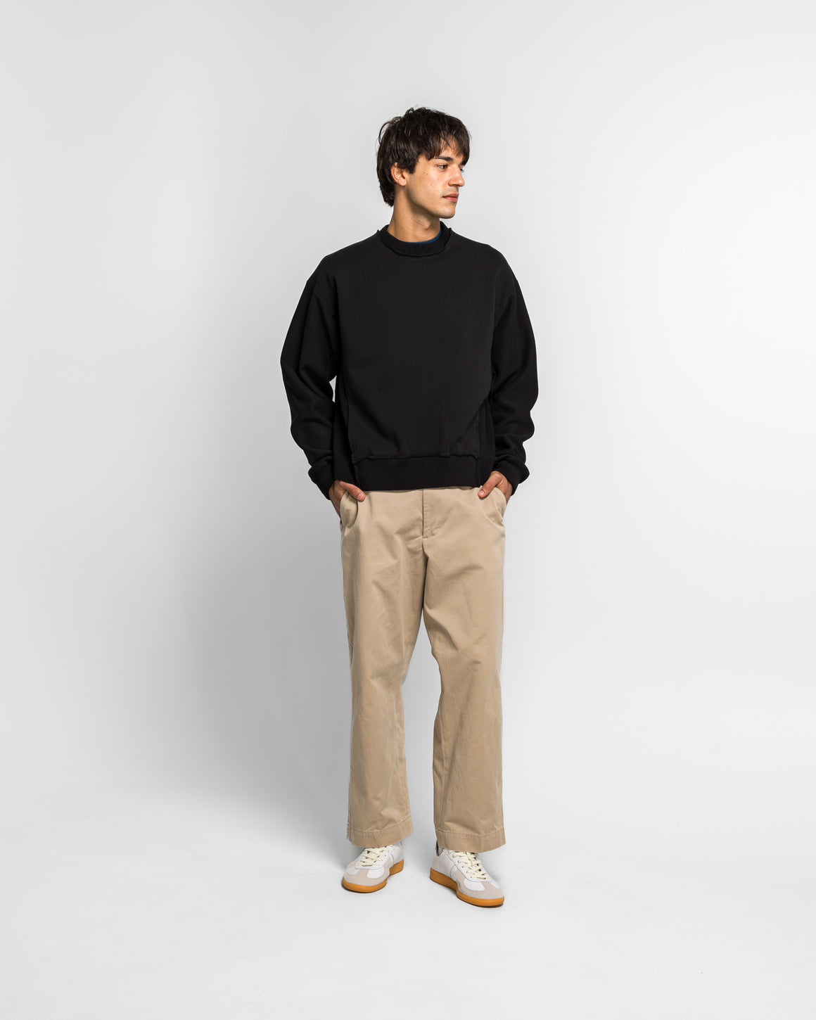 Beams - Docking Crew Neck - Black - UP THERE