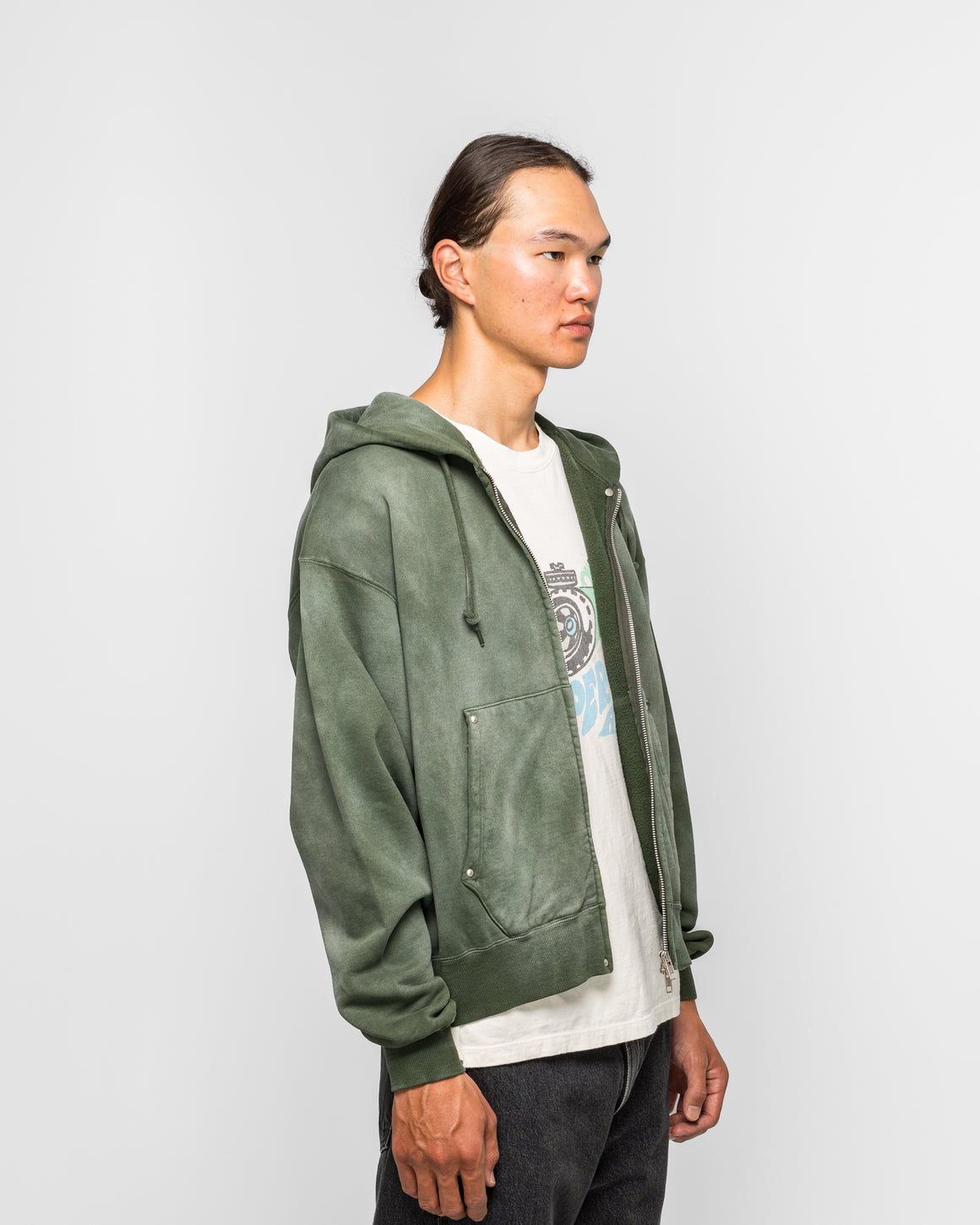 Beams - Fade Rivet Hoodie - Fade Green - UP THERE