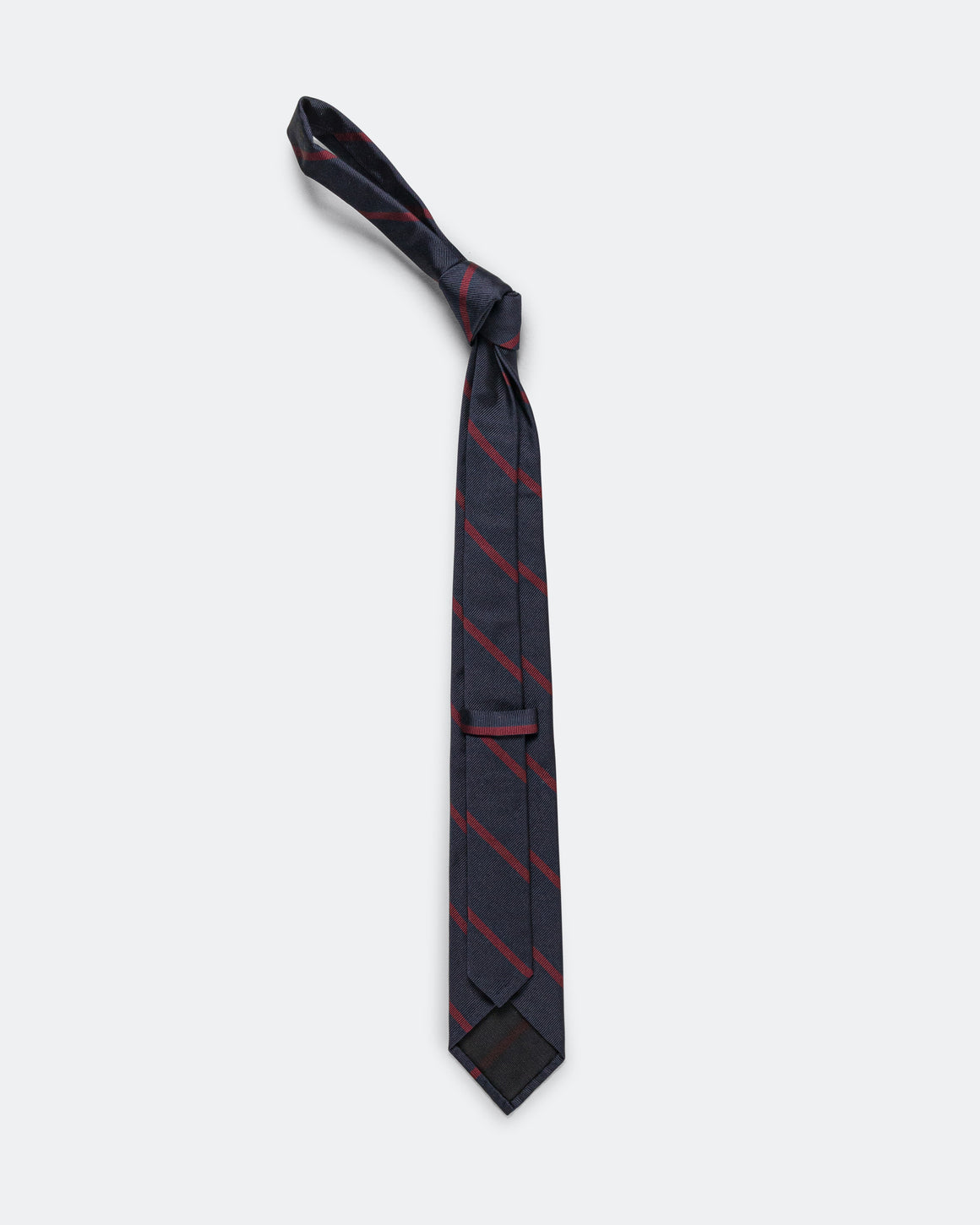 Beams Plus - Ivy Tie Regimental Bar Stripe - Burgundy - UP THERE