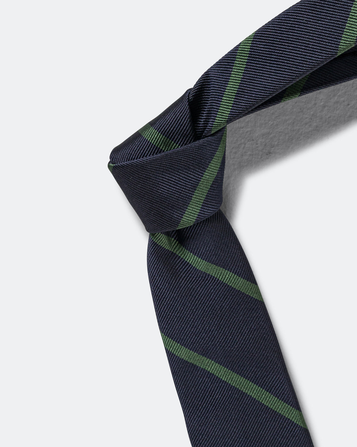 Beams Plus - Ivy Tie Regimental Bar Stripe - Green - UP THERE