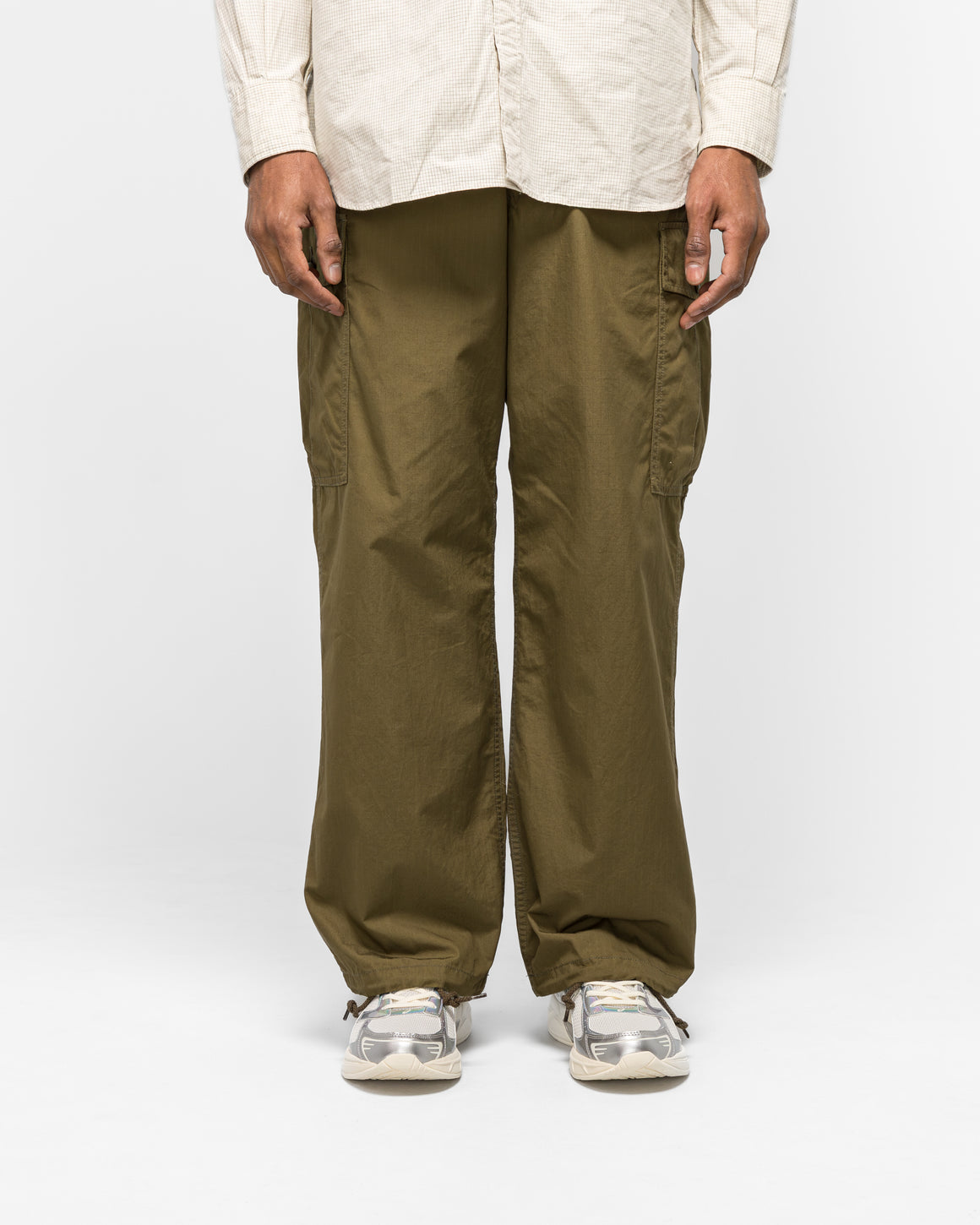 Beams Plus - MIL 6Pocket 80/3 Rip Stop Pants - Olive - UP THERE