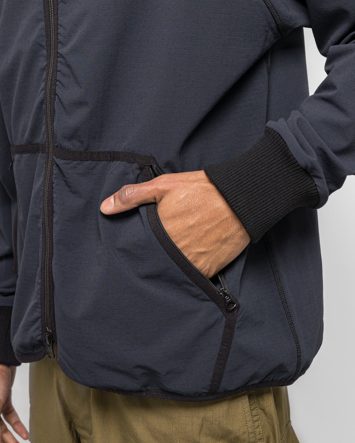 Beams Plus - MIL Liner Jersey Back Fleece - Black - UP THERE