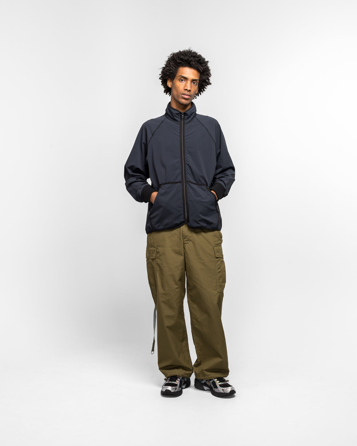 Beams Plus - MIL Liner Jersey Back Fleece - Black - UP THERE