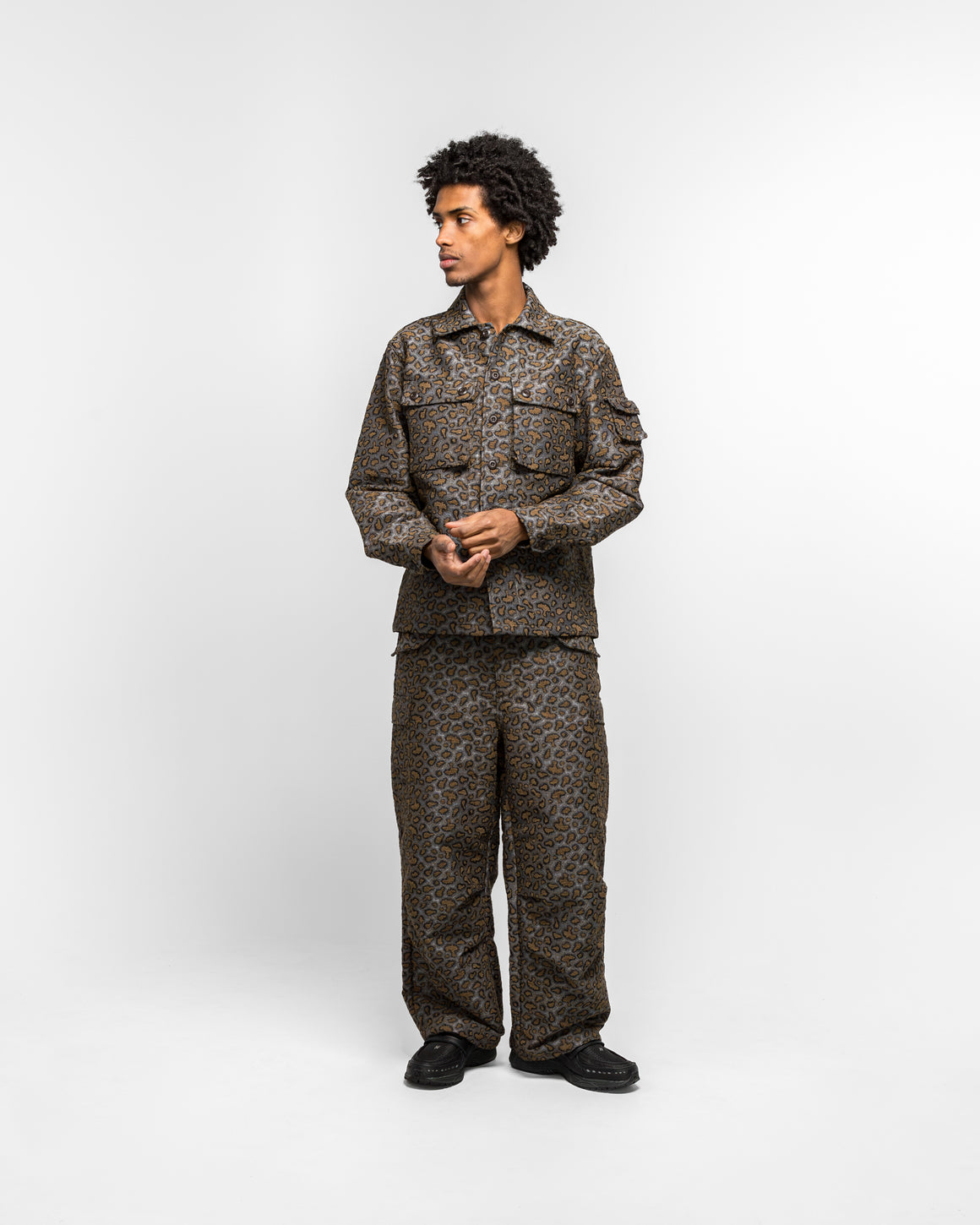 Beams Plus - MIL SHT-JAC Camo Jacquard - Brown - UP THERE