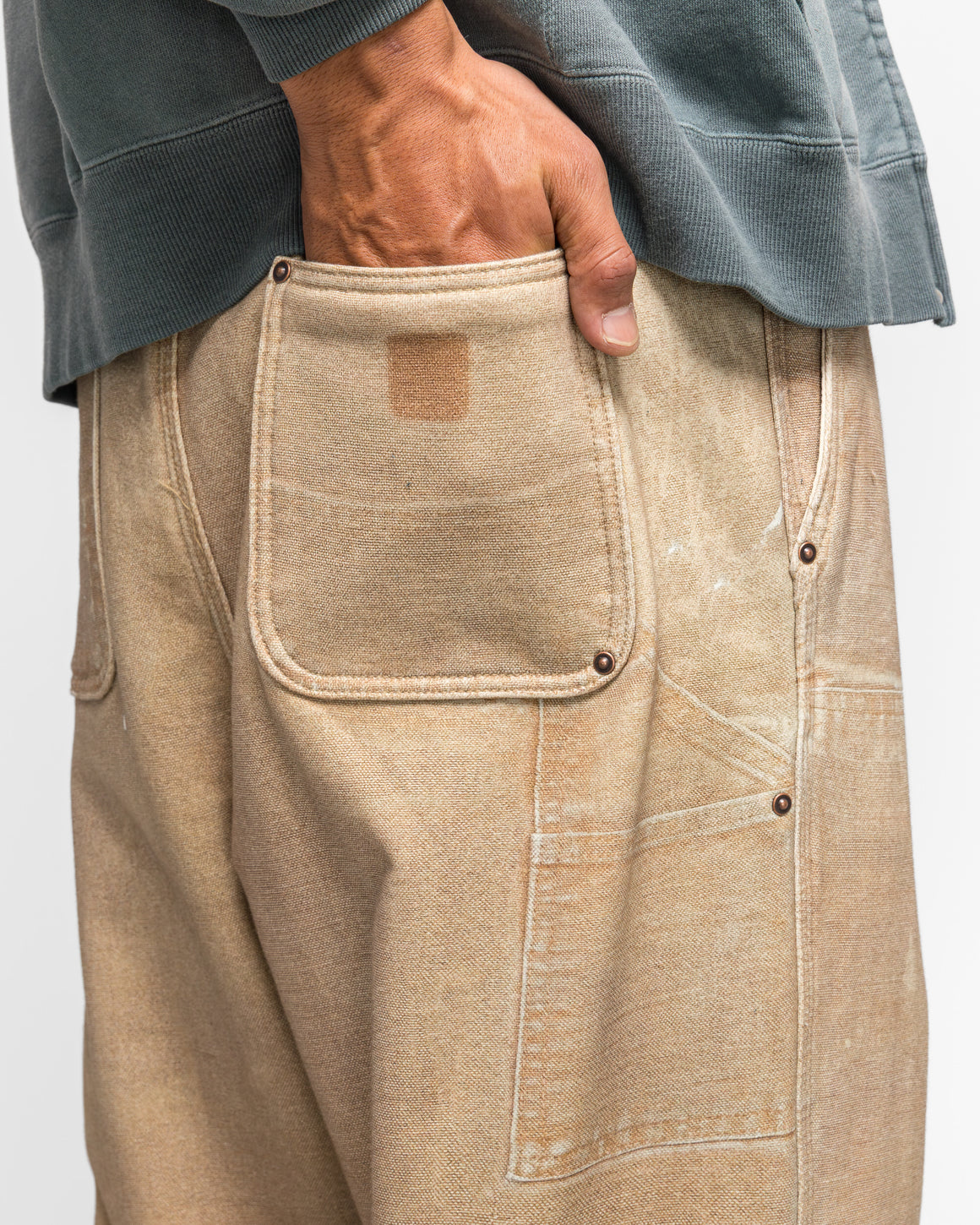 Beams - Mock Print Double Knee - Fade Beige - UP THERE