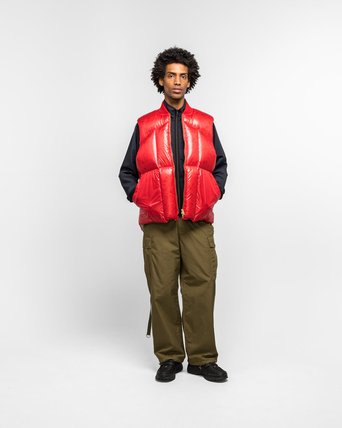 Beams Plus - MT Down Vest - Red - UP THERE