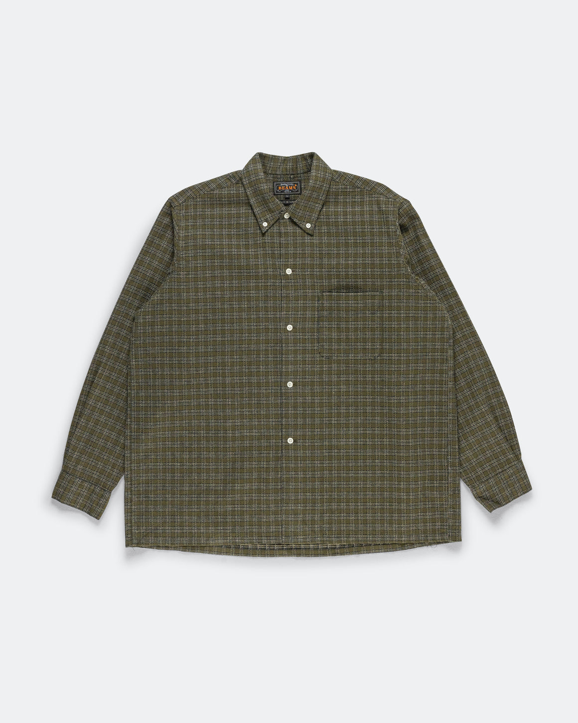Beams Plus - Open B. D. Dobby Plaid - Green - UP THERE