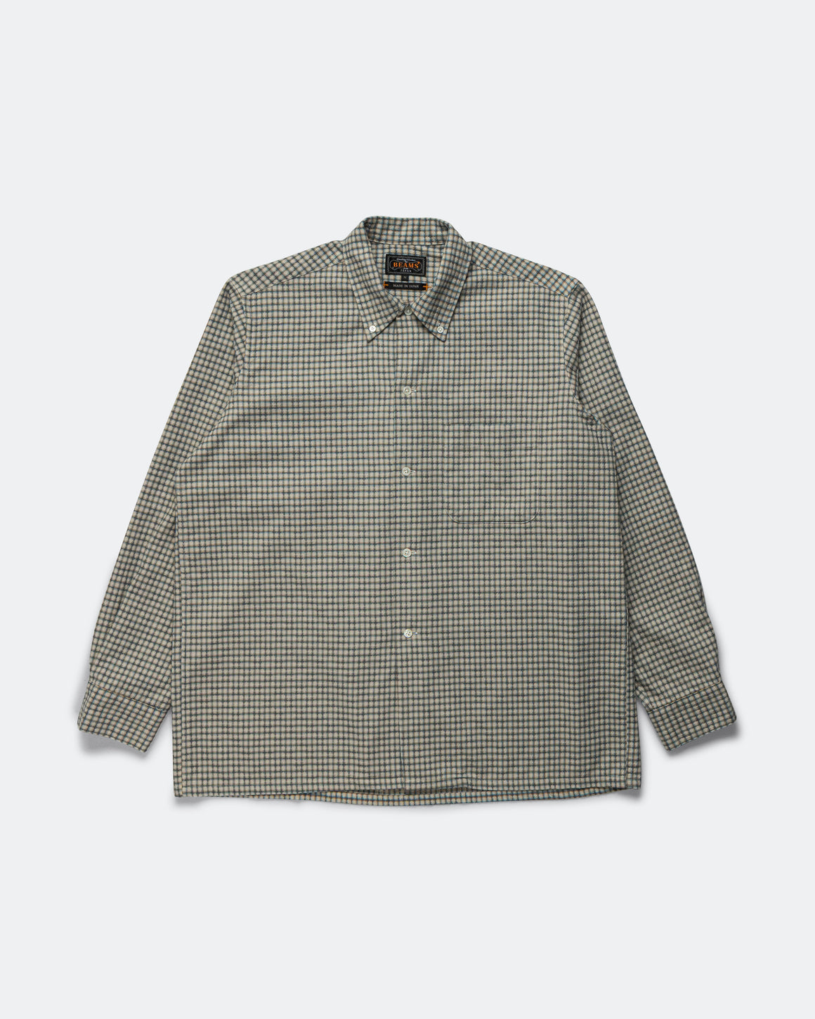 Beams Plus - Open B.D. Dobby Plaid Shirt - White - UP THERE